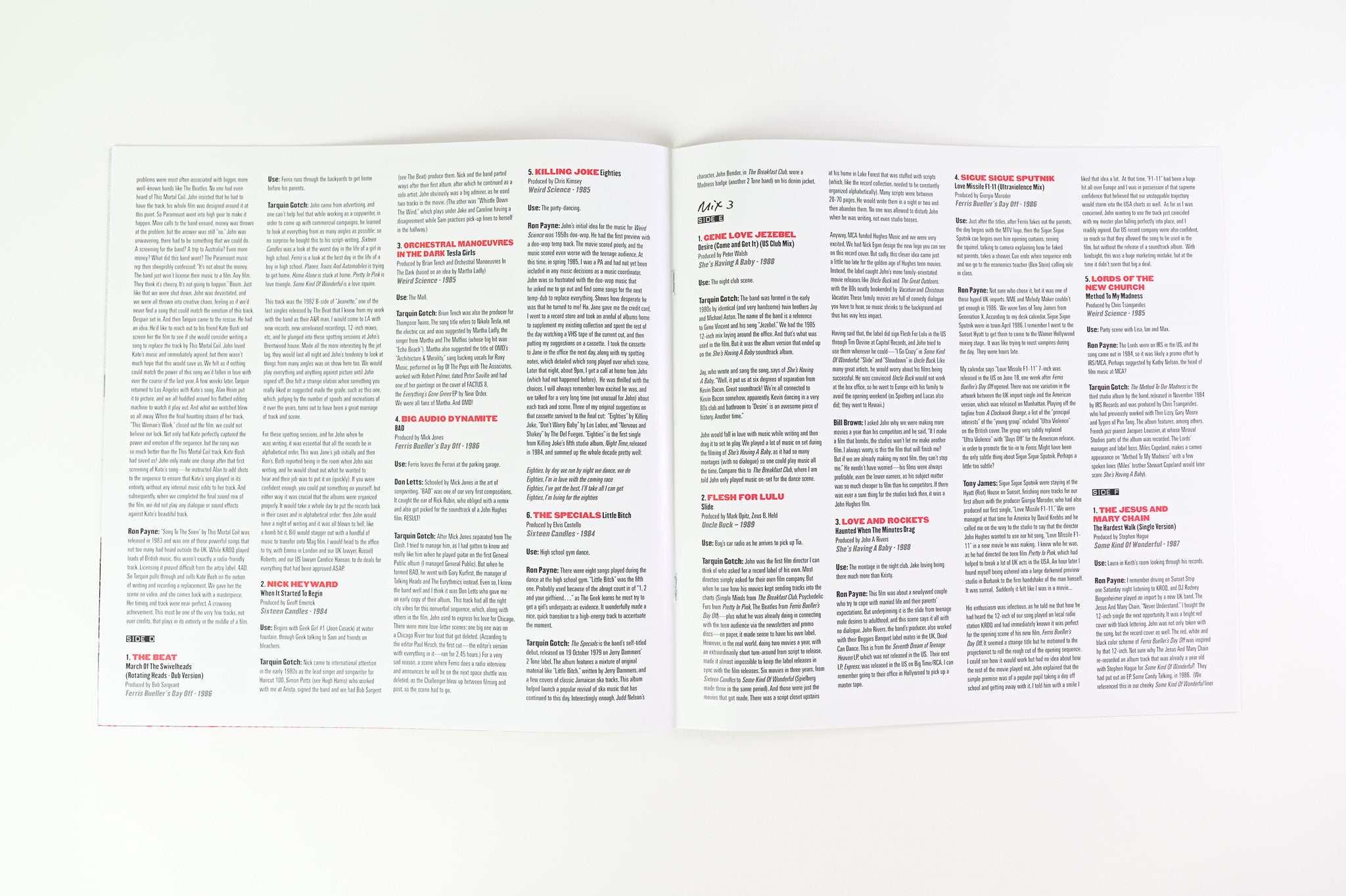 Various - Life Moves Pretty Fast: The John Hughes Mixtapes on Demon Translucent Red Box Set