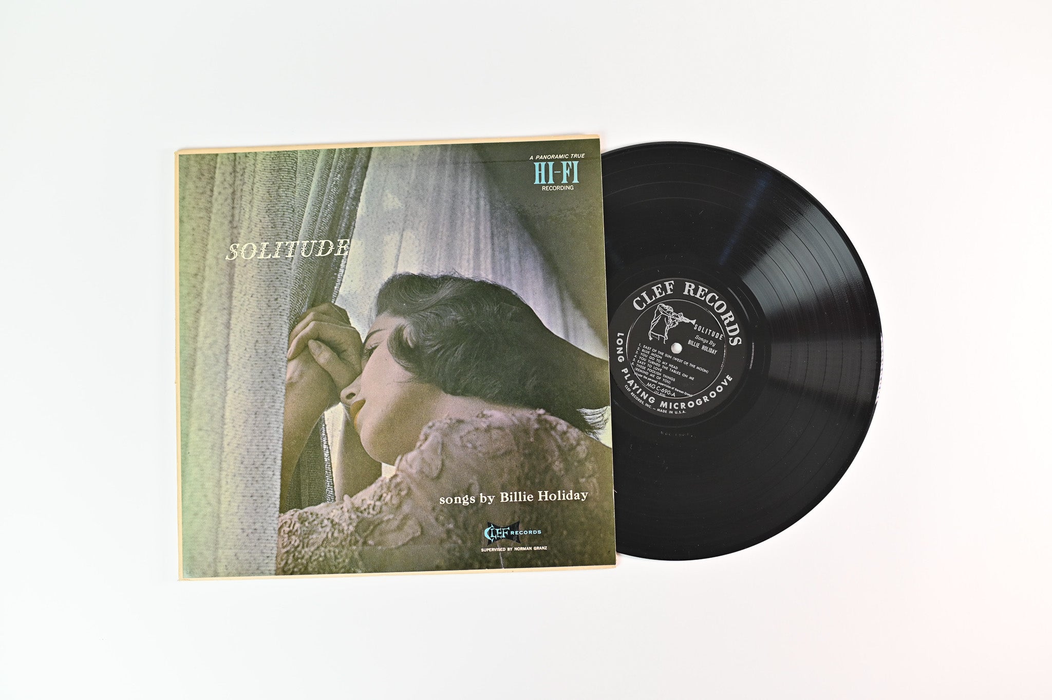 Billie Holiday - Solitude on Clef Trumpeter Label Mono Deep Groove