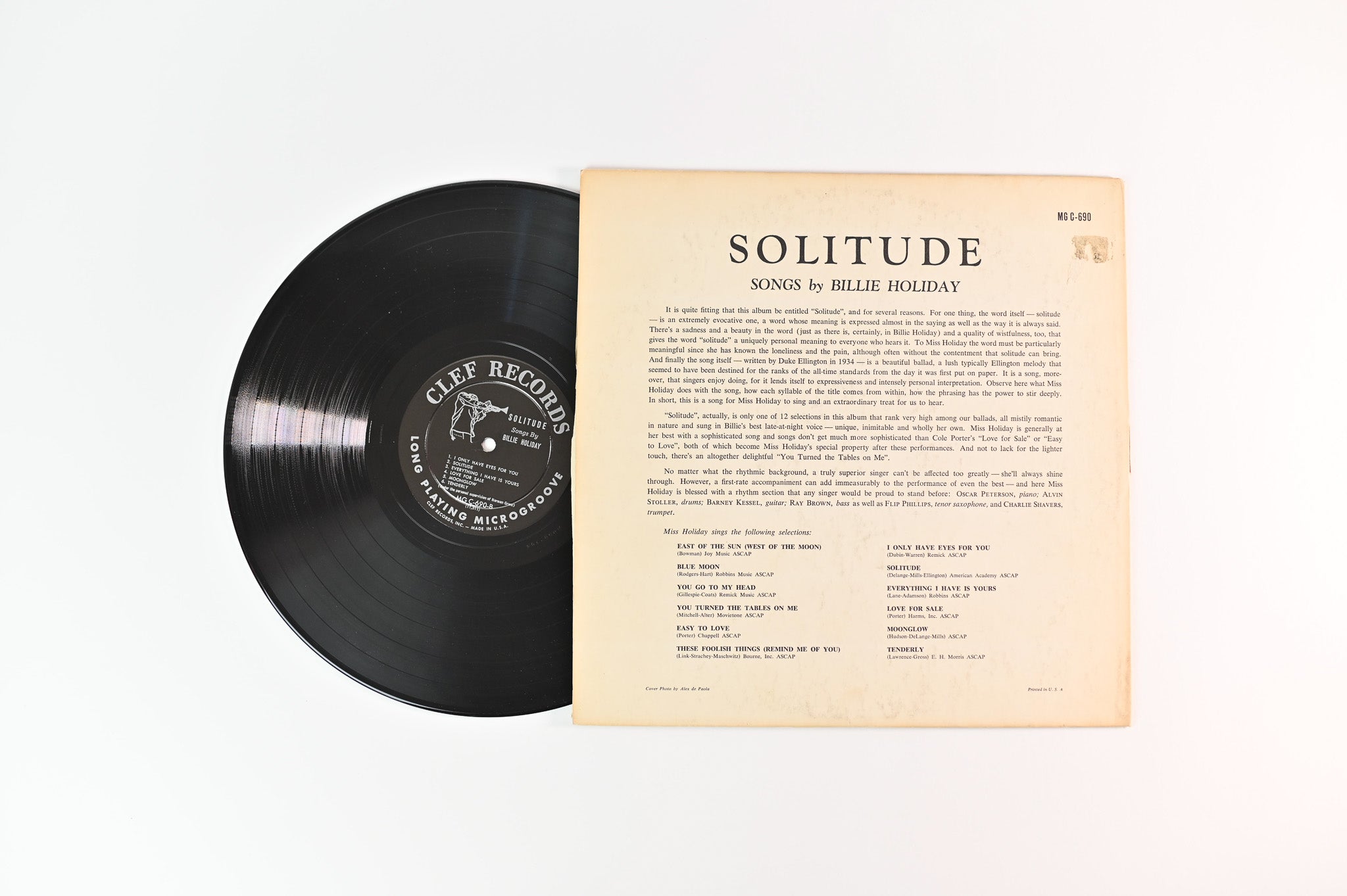 Billie Holiday - Solitude on Clef Trumpeter Label Mono Deep Groove