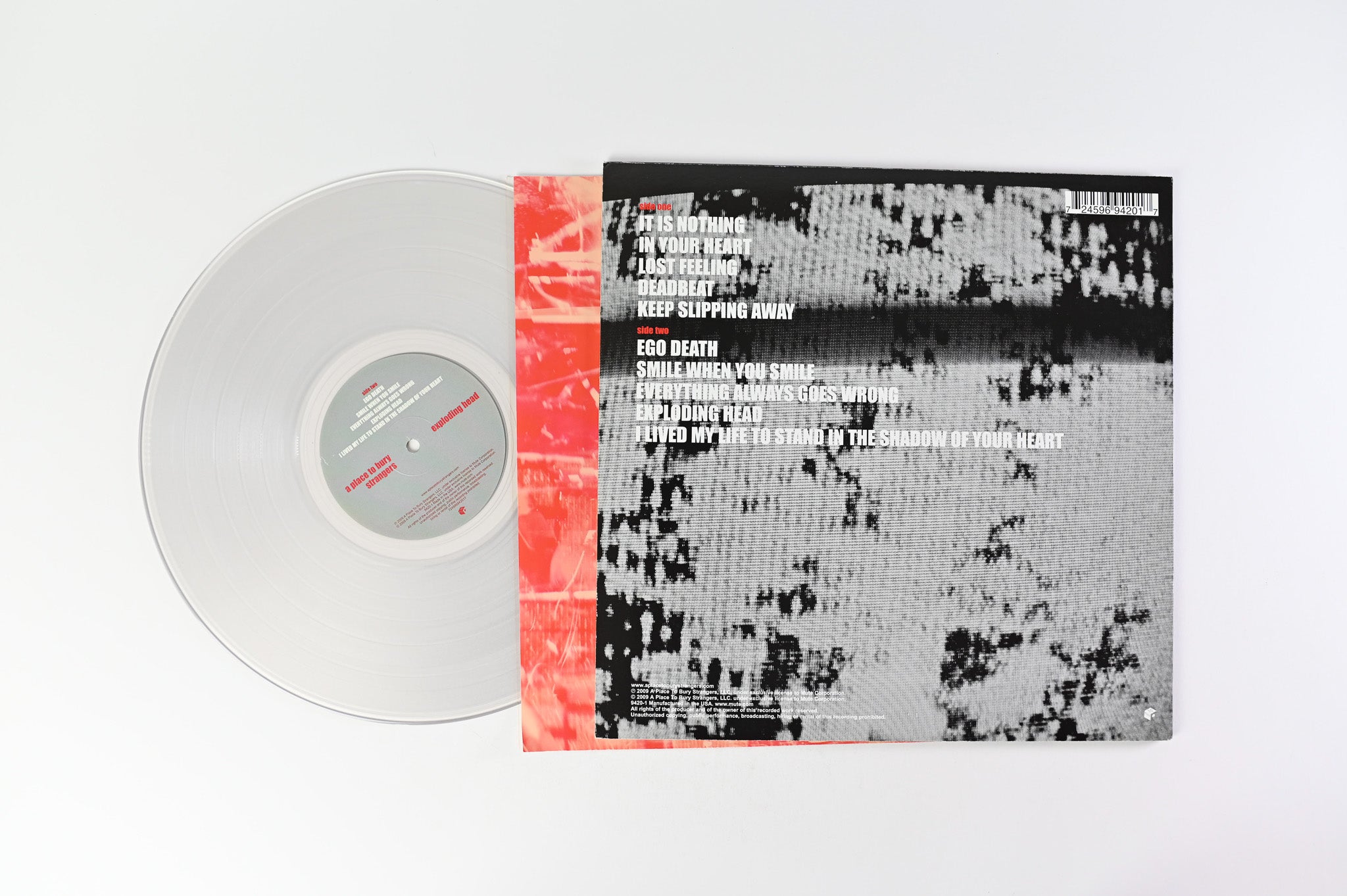 A Place To Bury Strangers - Exploding Head on Mute Ltd Clear Vinyl