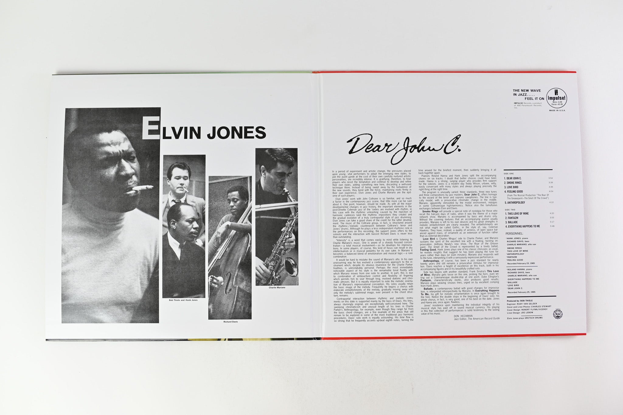 Elvin Jones - Dear John C. on Analogue Productions Ltd Numbered 45 RPM Reissue