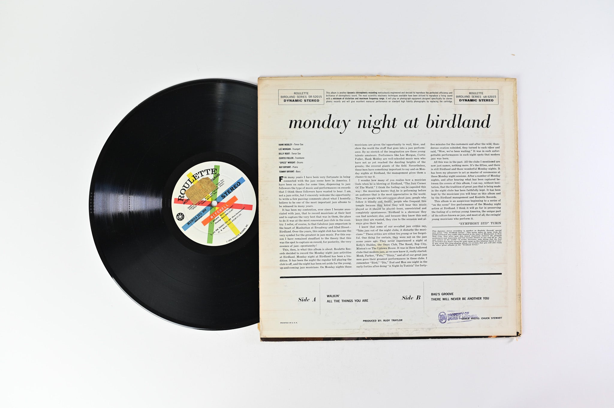Hank Mobley - Monday Night At Birdland on Roulette Stereo