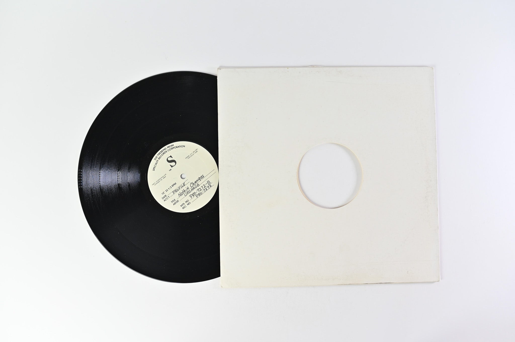 Ürohaüz - Nothing Changes on Profile Test Pressing 12" Single