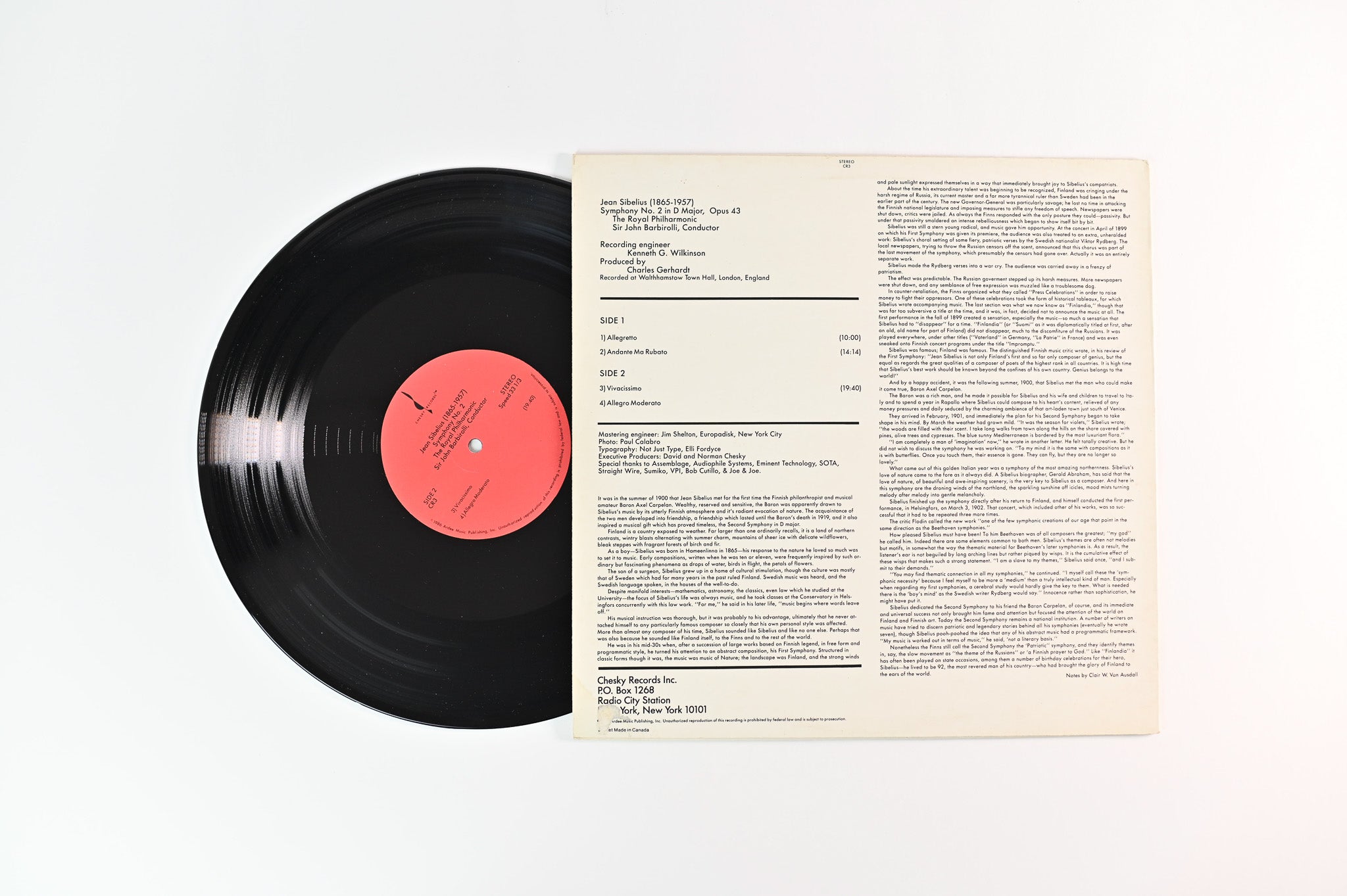 Jean Sibelius - Symphony No. 2 on Chesky Records