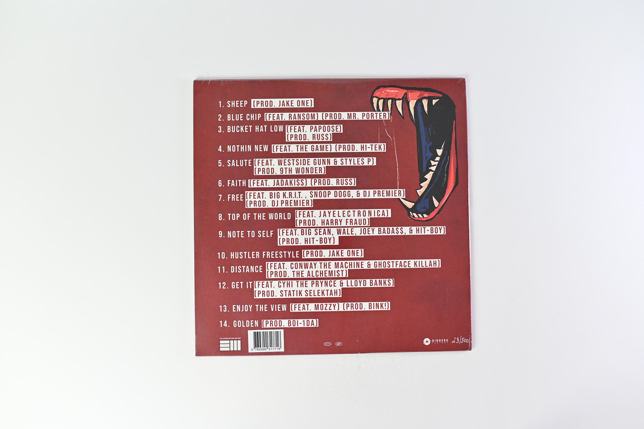 Russ - Chomp 2 on Russ My Way Ltd White with Red Splatter Sealed