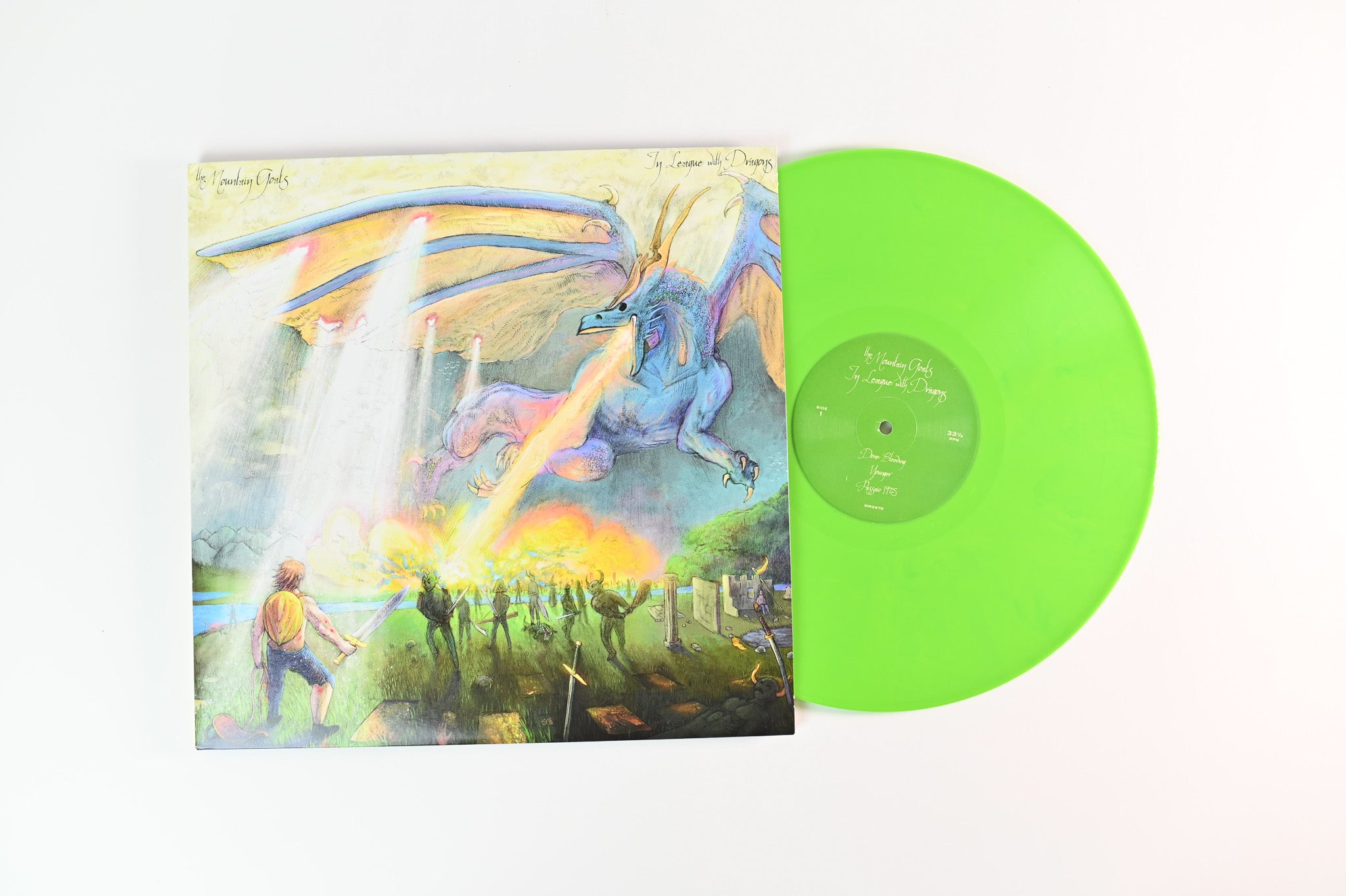 The Mountain Goats - In League With Dragons on Merge Records - Green/Yellow Vinyl