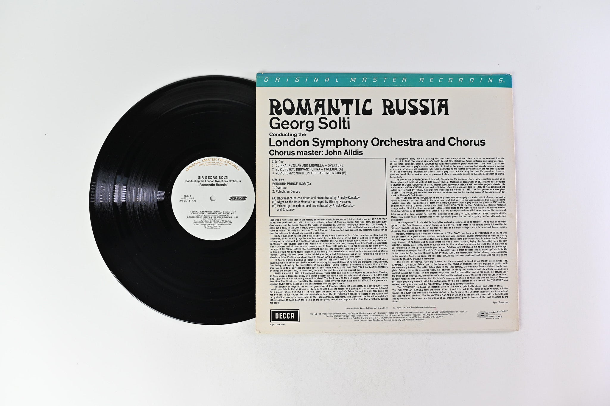 Alexander Borodin / Glinka / Mussorgsky – Georg Solti, London Symphony – Romantic Russia on Mobile Fidelity Sound Lab
