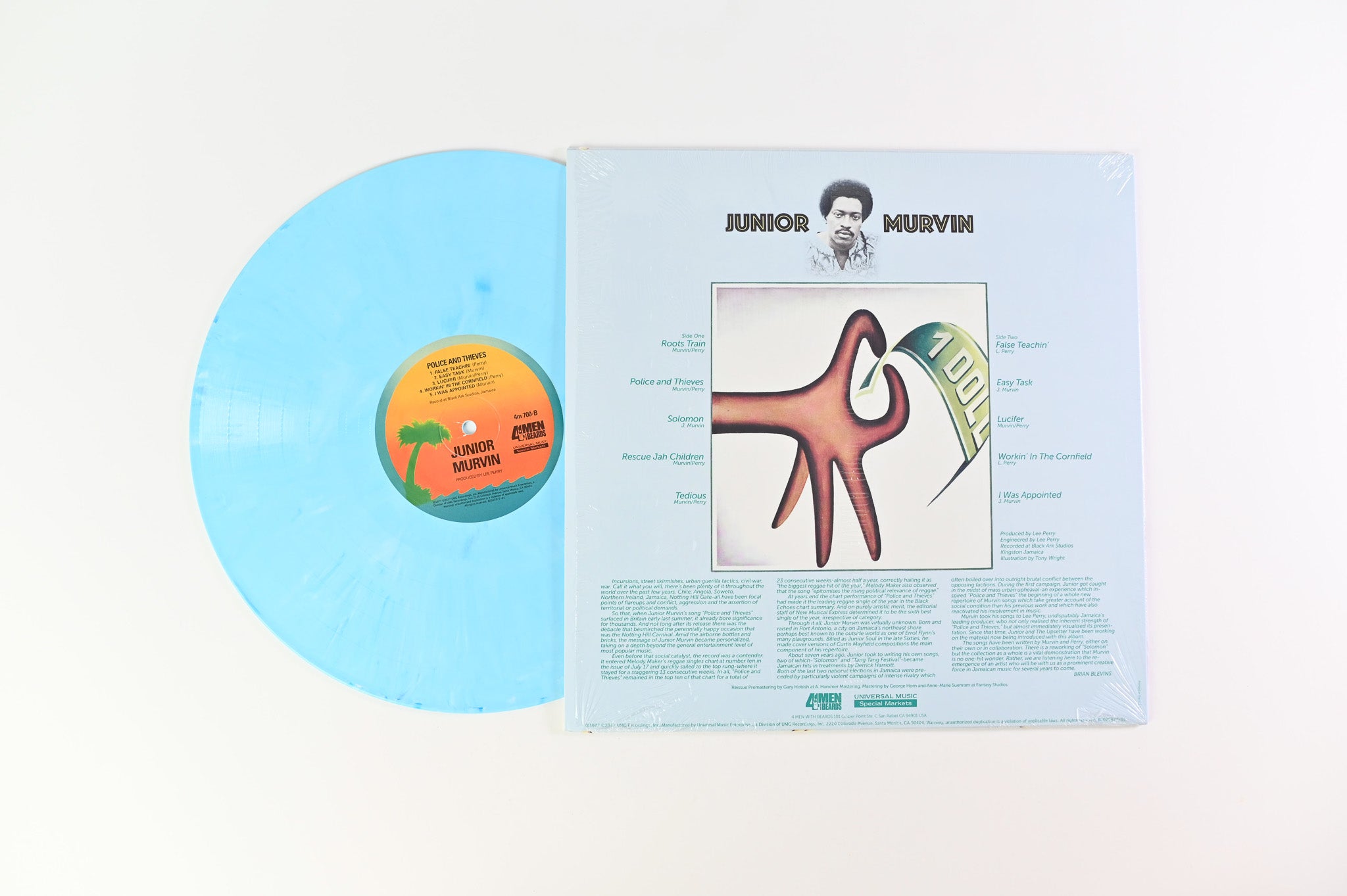 Junior Murvin - Police & Thieves on 4 Men With Beards Blue Vinyl Reissue