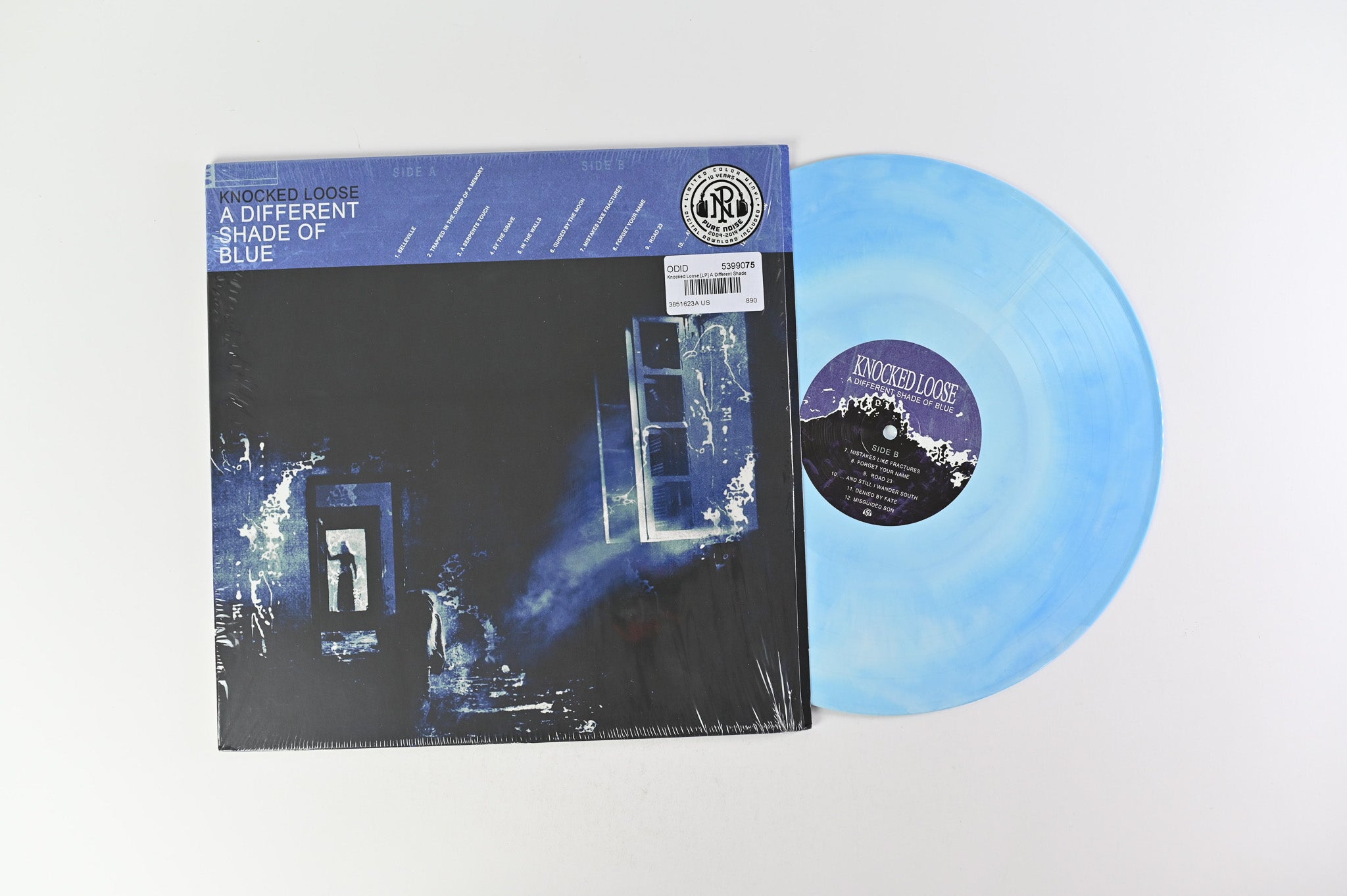 Knocked Loose - A Different Shade of Blue on Pure Noise Blue & White Galaxy