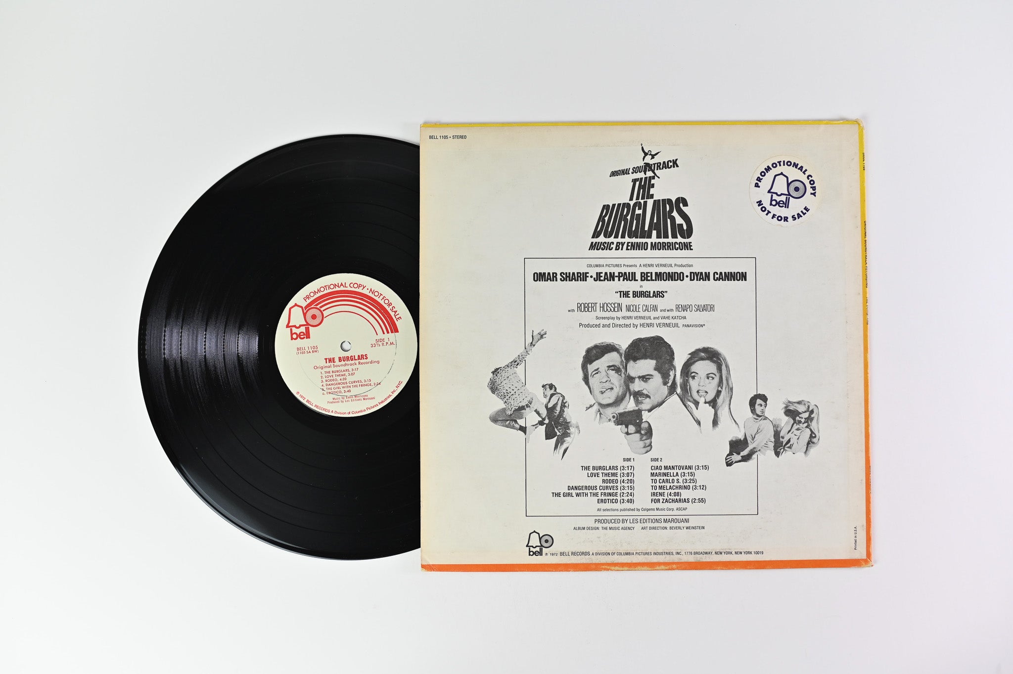 Ennio Morricone - The Burglars (Original Soundtrack) Promo on Bell Records