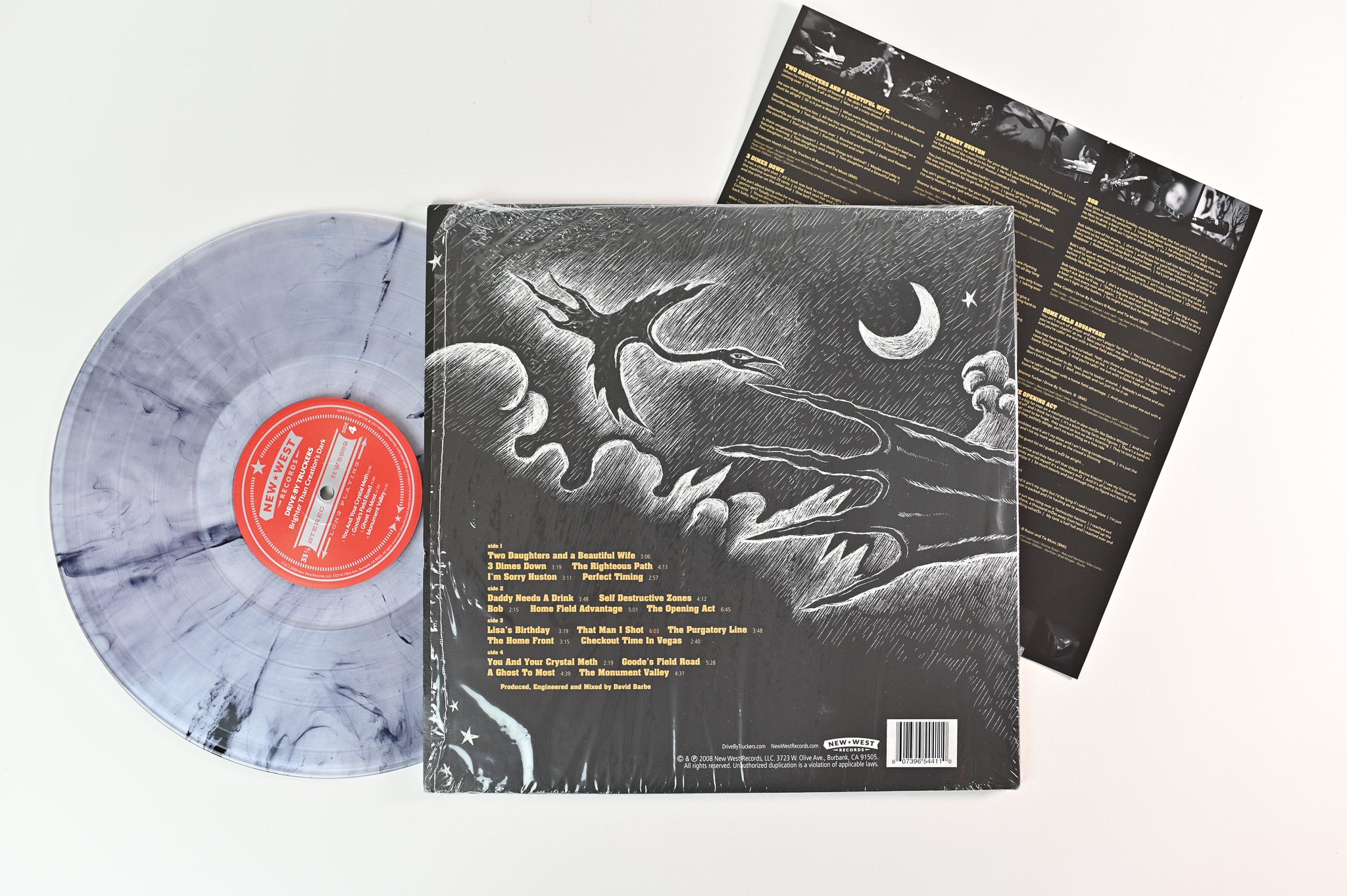 Drive-By Truckers - Brighter Than Creation's Dark on New West Records - Clear w/ Black Swirl Vinyl