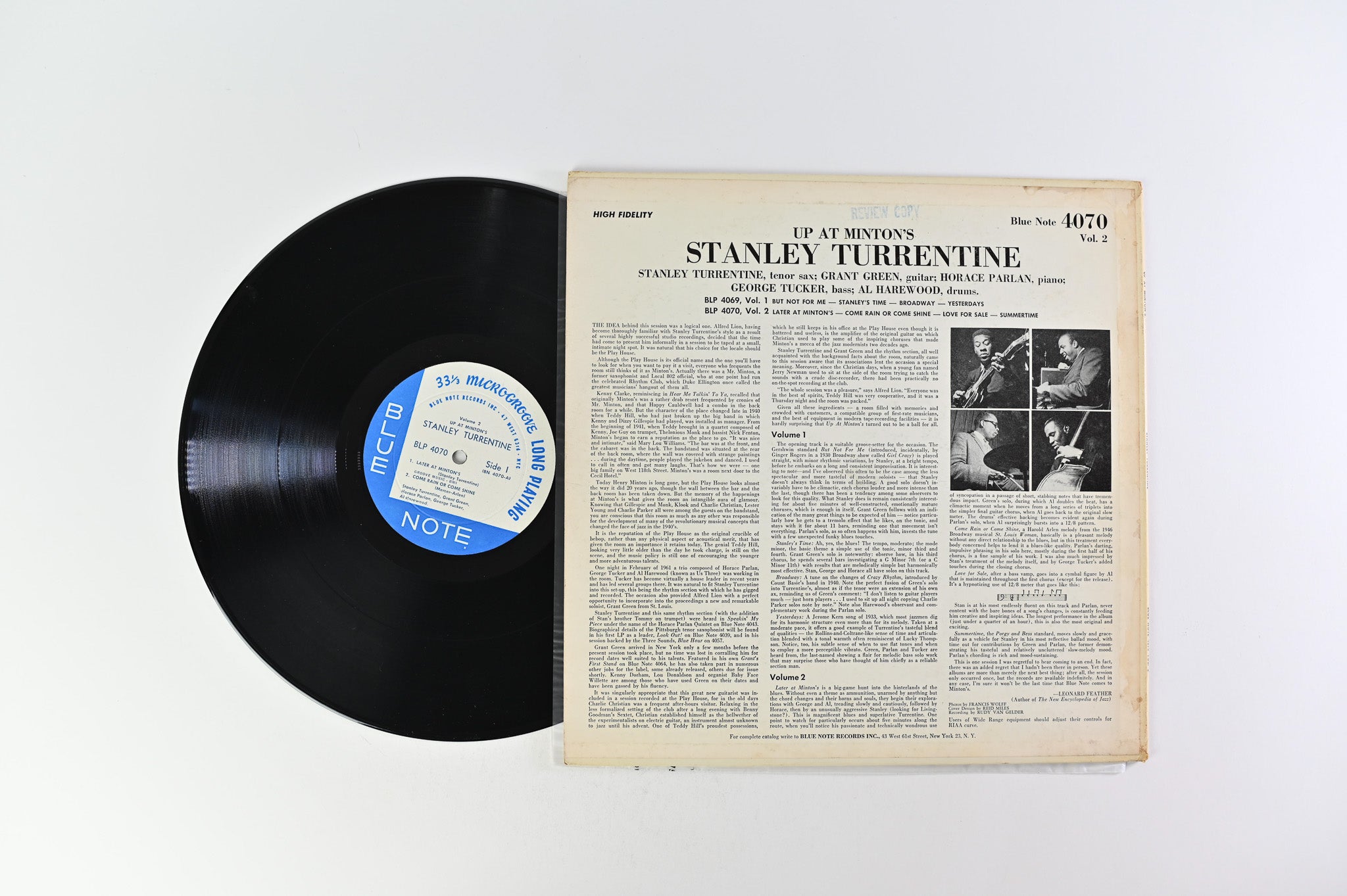 Stanley Turrentine - Up At "Minton's", Vol. 2 on Blue Note Mono First Press