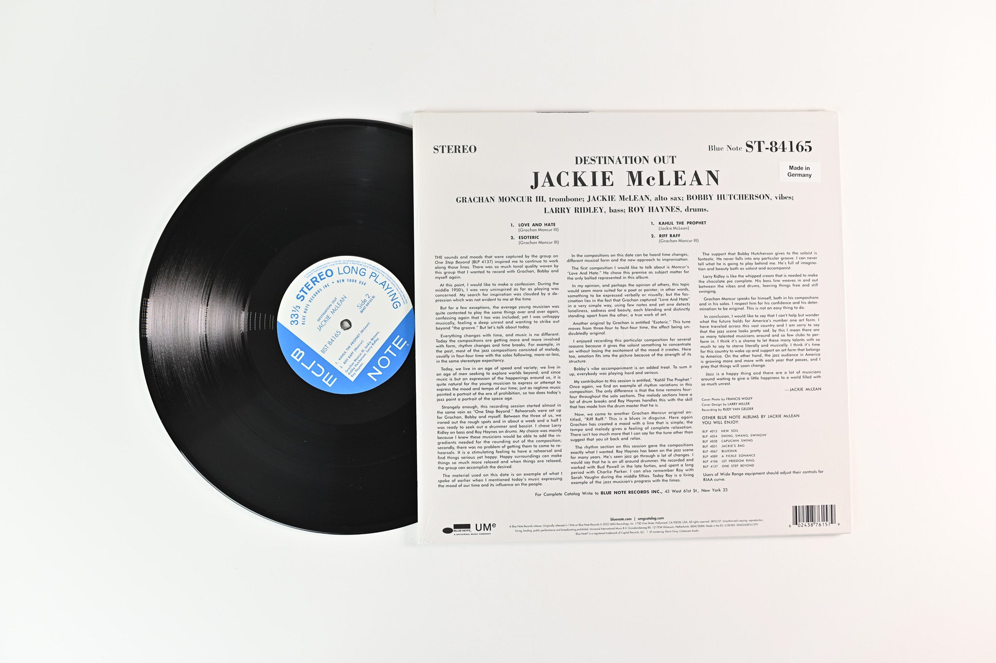 Jackie McLean - Destination... Out! on Blue Note Classic Vinyl Series