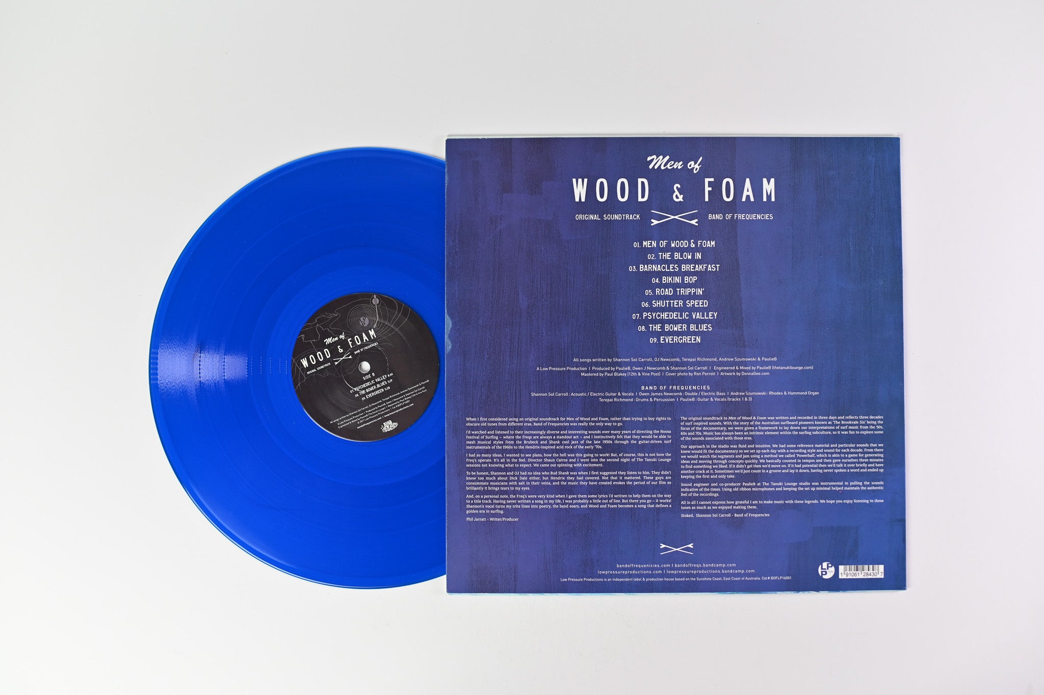 Band of Frequencies - Men Of Wood & Foam on Low Pressure Production Blue Vinyl