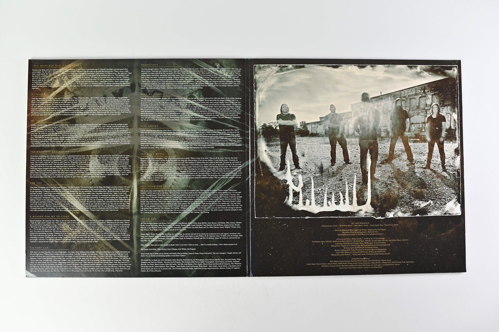 All That Remains - The Order Of Things on Razor & Tie Clear Vinyl