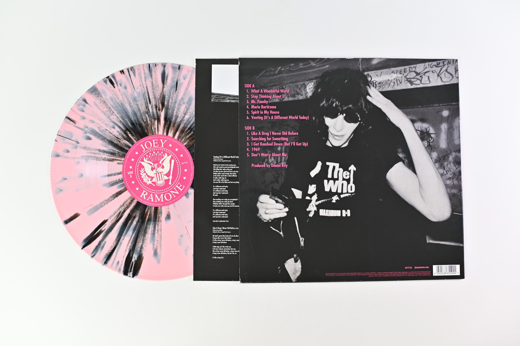 Joey Ramone - Don't Worry About Me on BMG Ltd RSD 2021 Pink & Black Splatter Reissue
