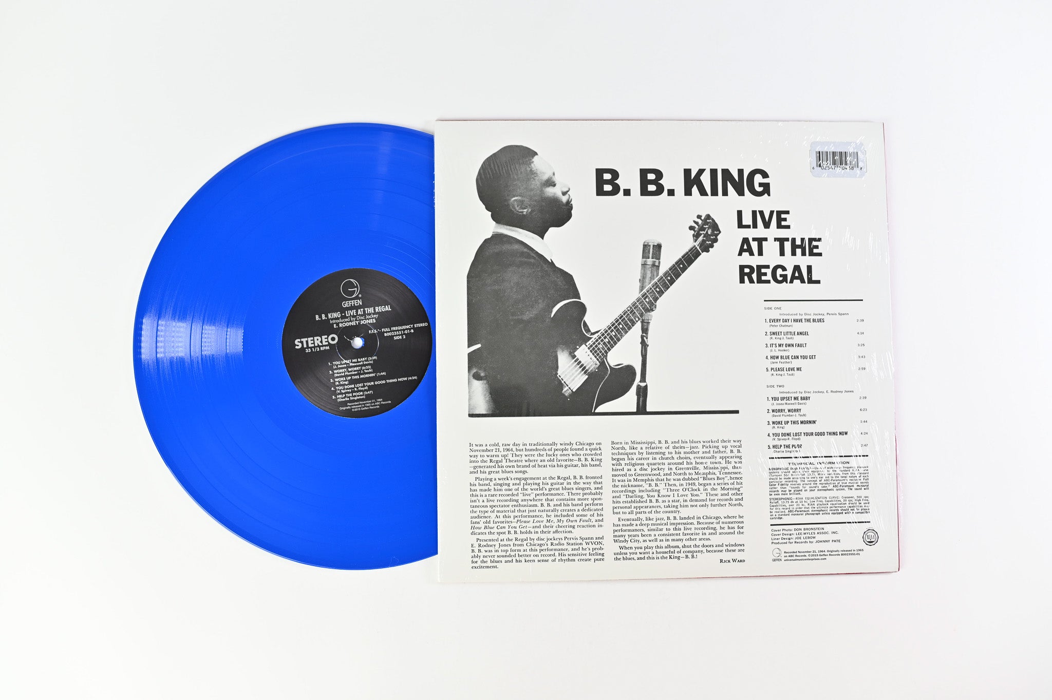 B.B. King - Live At The Regal on Geffen Ltd Blue Vinyl Reissue