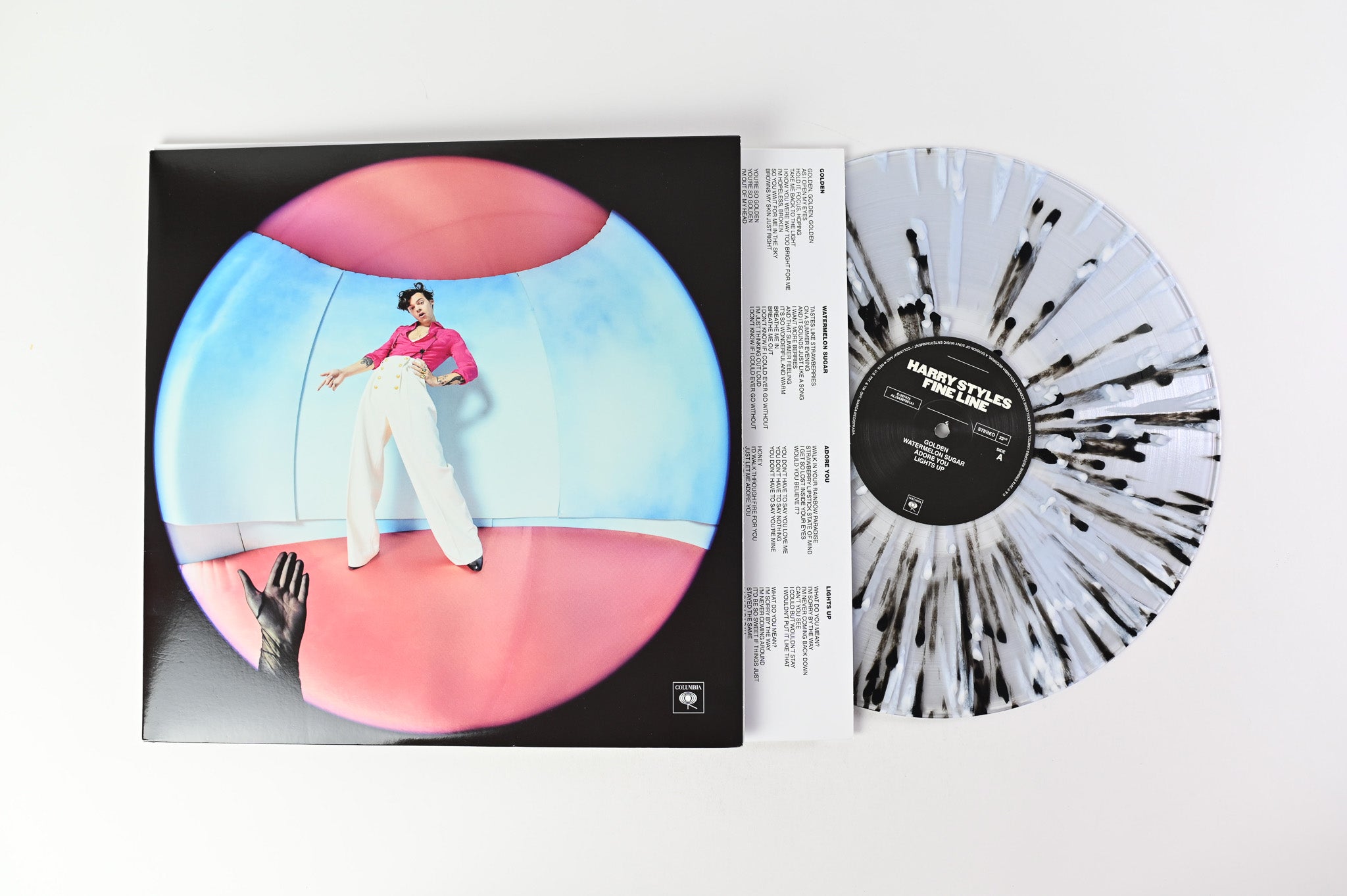 Harry Styles - Fine Line on Erksine Ltd Clear w/Black & White Splatter