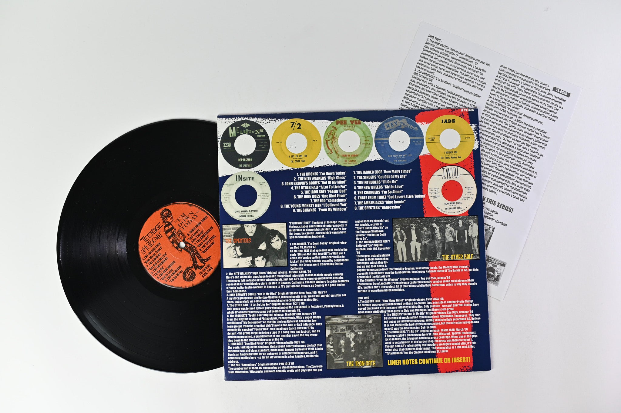 Various - "I'm Down Today" (Moody & Brooding Teen Misery Garage Rock Lowdown - 1965-67) on Teenage Shutdown!