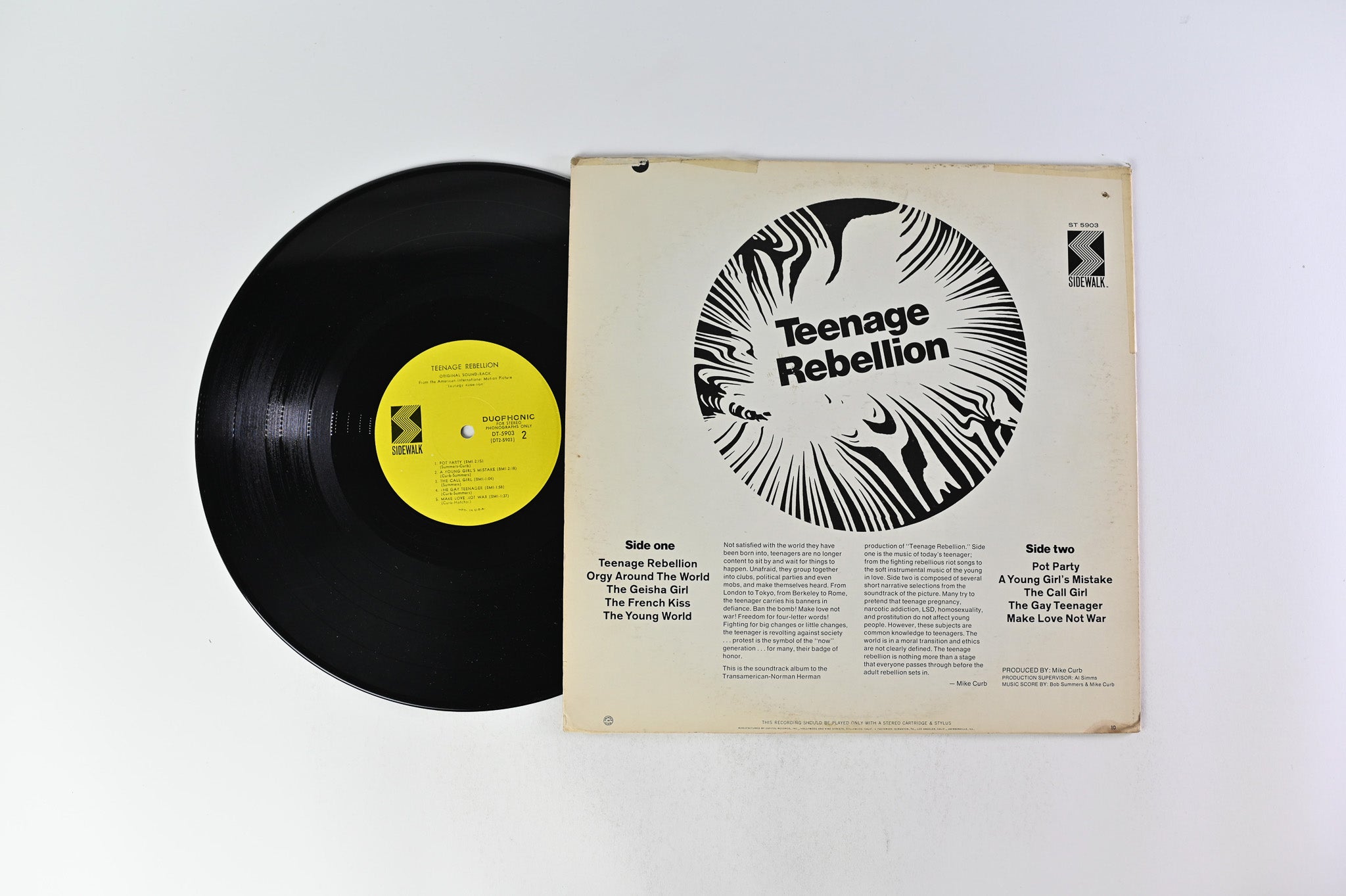 Bob Summers / Mike Curb – Teenage Rebellion on Sidewalk