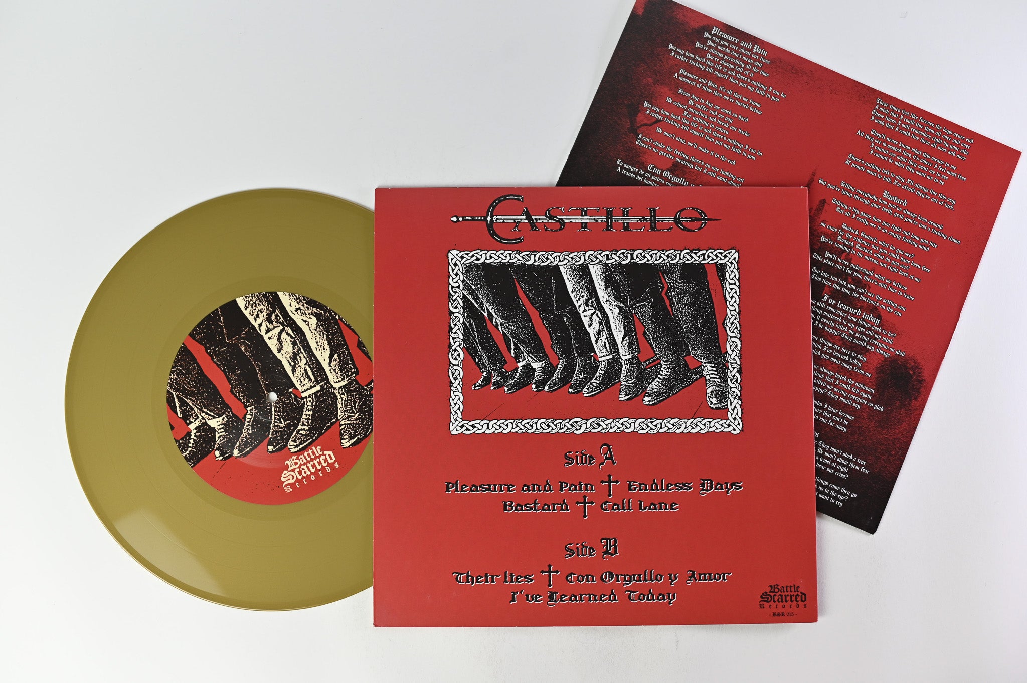 Castillo - Pleasure & Pain on Battle Scarred Records - Gold Vinyl