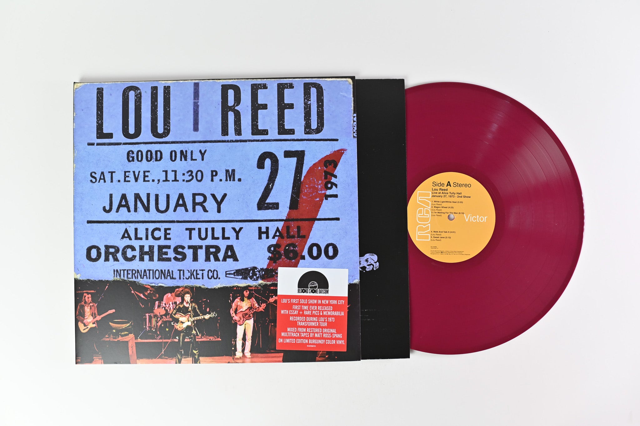Lou Reed - Live At Alice Tully Hall (January 27, 1973 - 2nd Show) on RCA RSD BF 2020 Burgundy