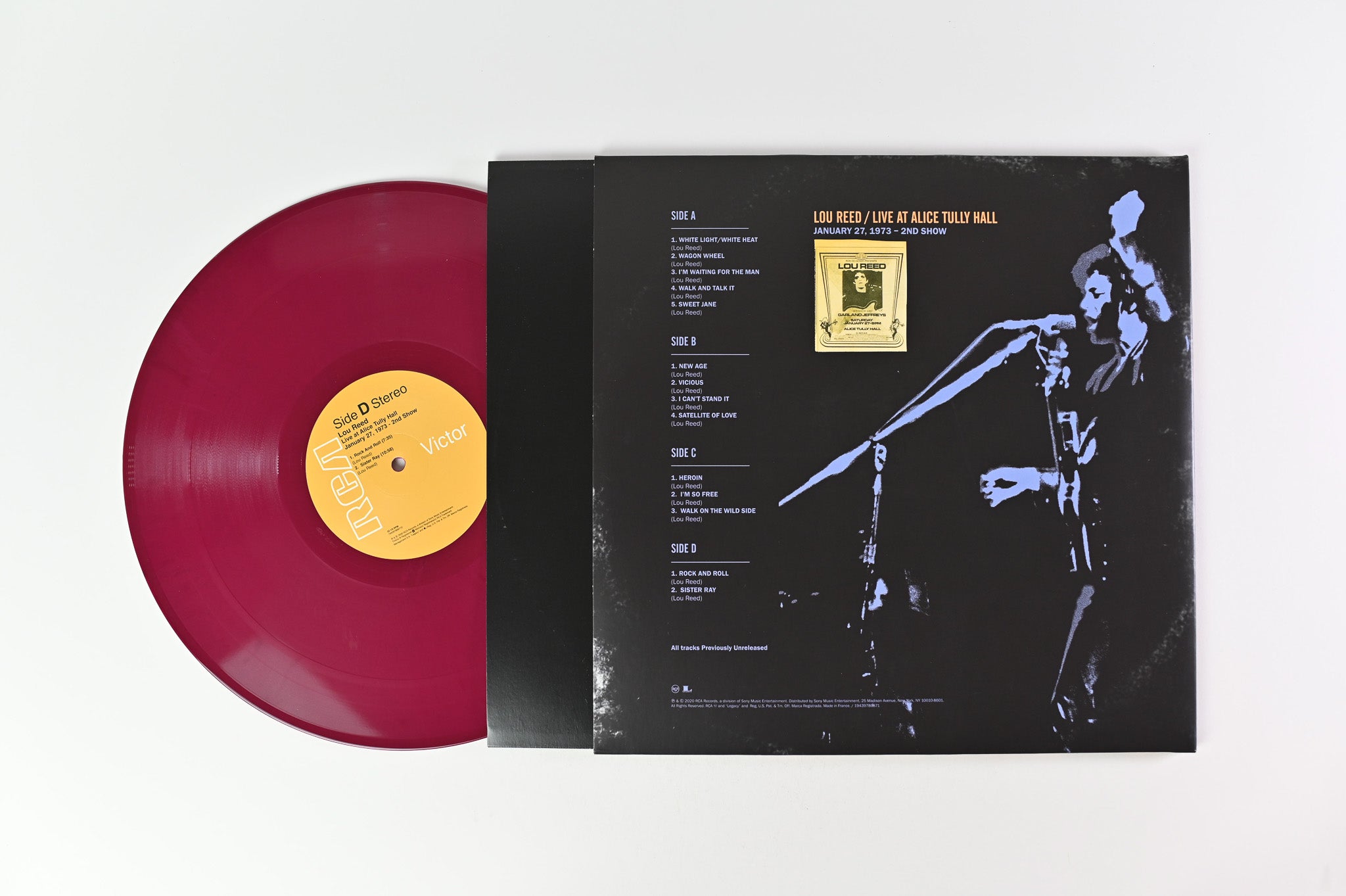 Lou Reed - Live At Alice Tully Hall (January 27, 1973 - 2nd Show) on RCA RSD BF 2020 Burgundy