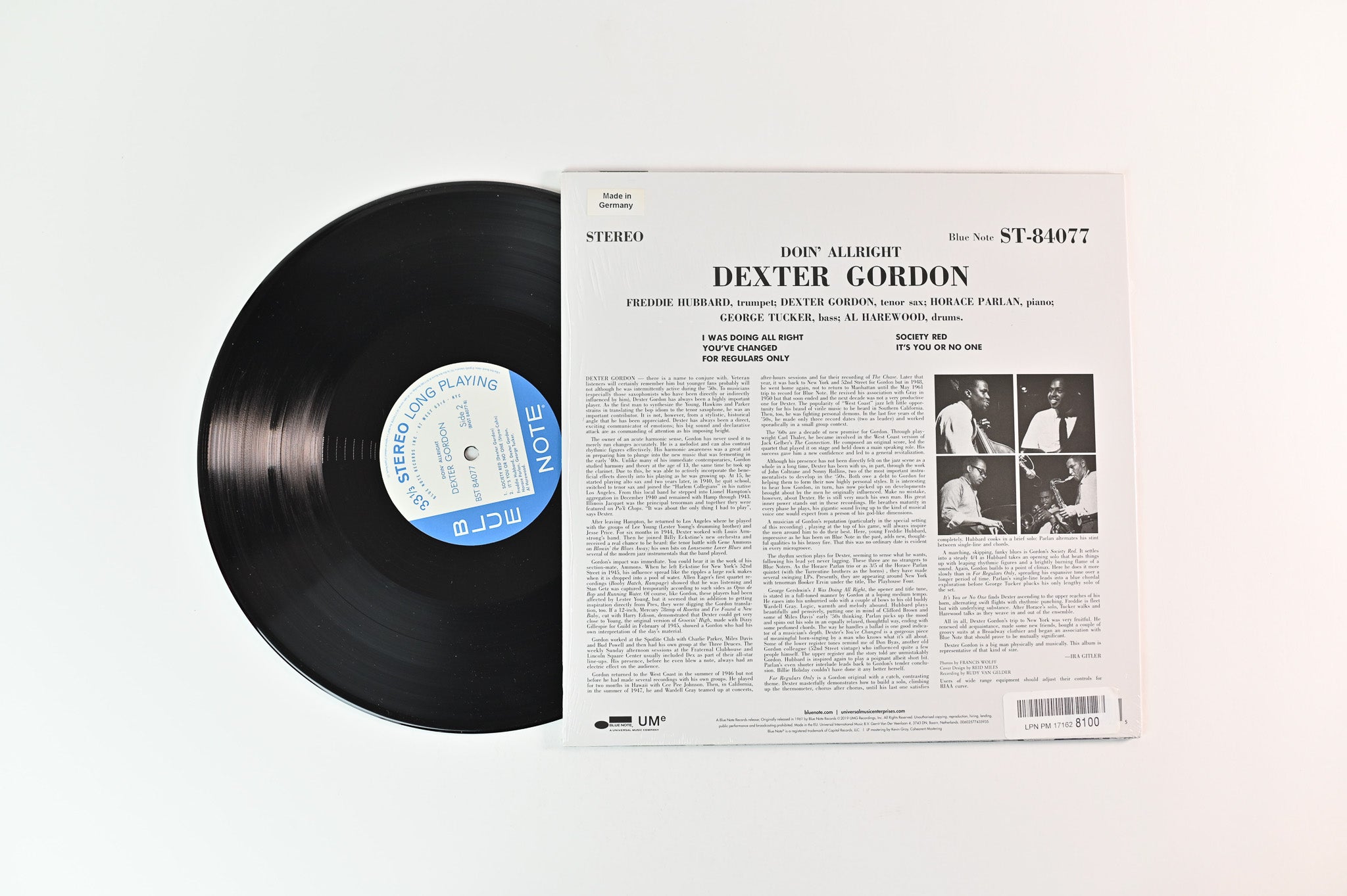 Dexter Gordon - Doin' Allright on Blue Note - 80 Vinyl Reissue Series