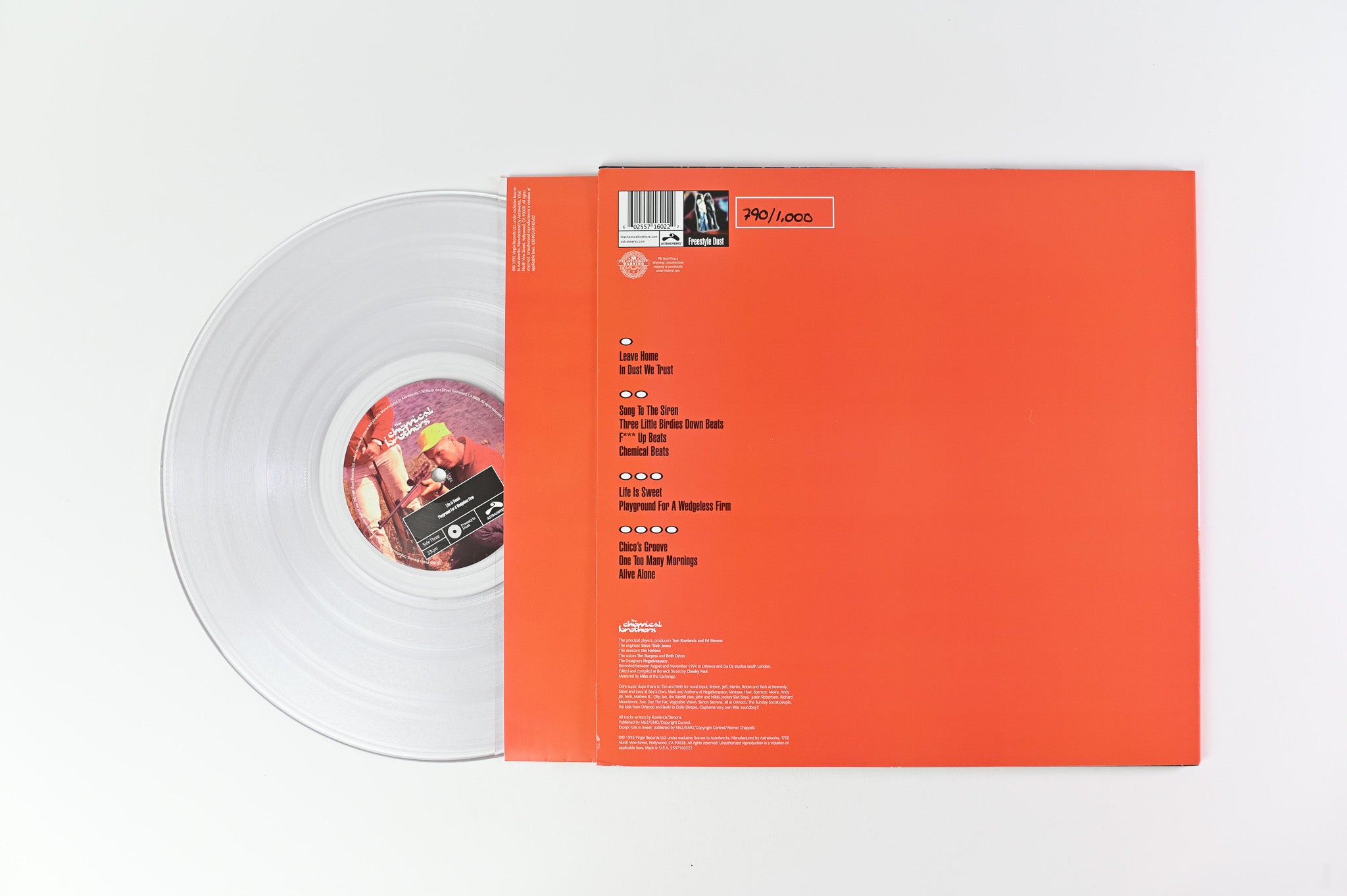 The Chemical Brothers - Exit Planet Dust on Freestyle Dust Limited Numbered Clear Reissue