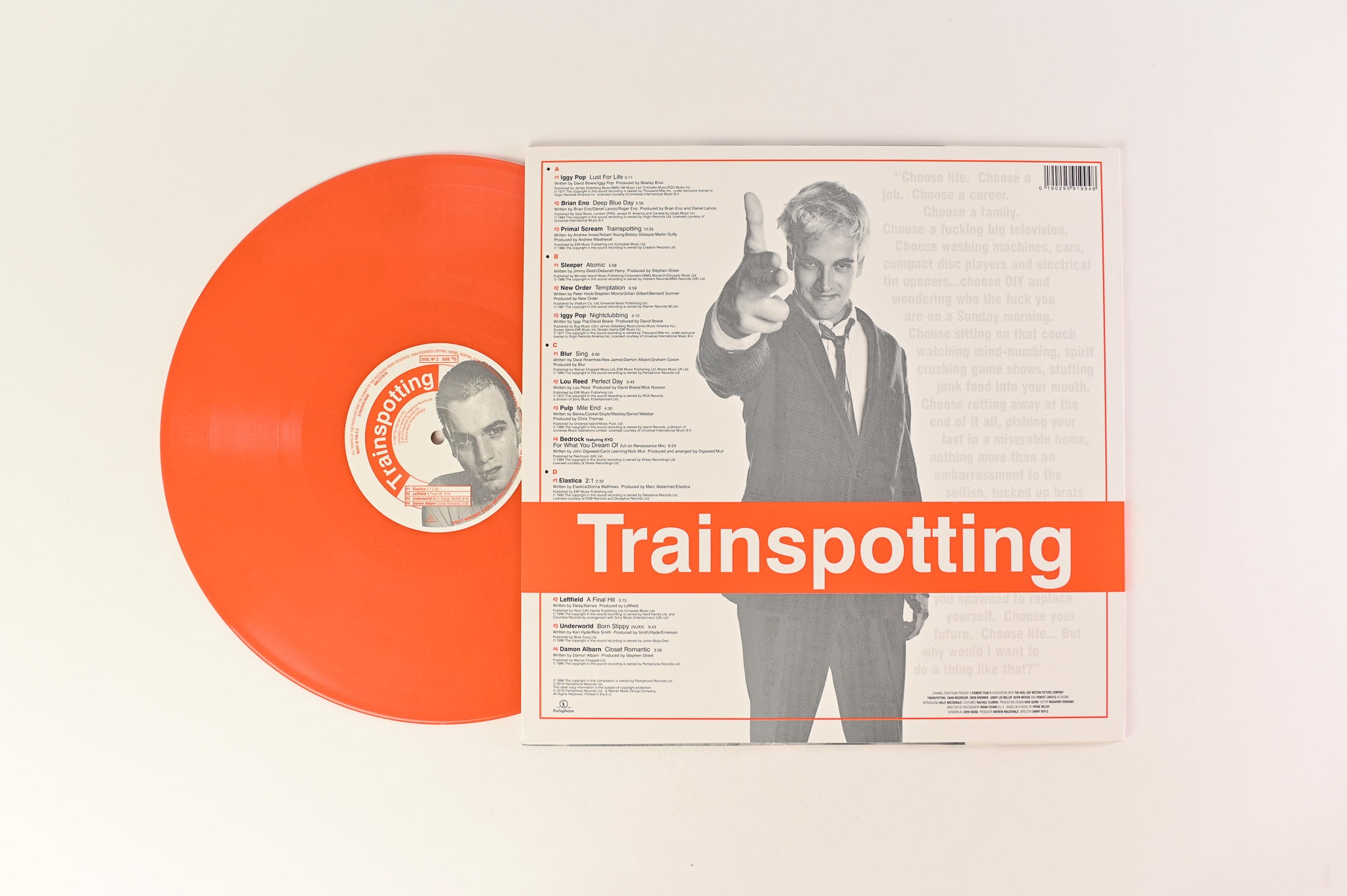 Various - Trainspotting (Music From The Motion Picture) on Parlophone Orange Vinyl Reissue