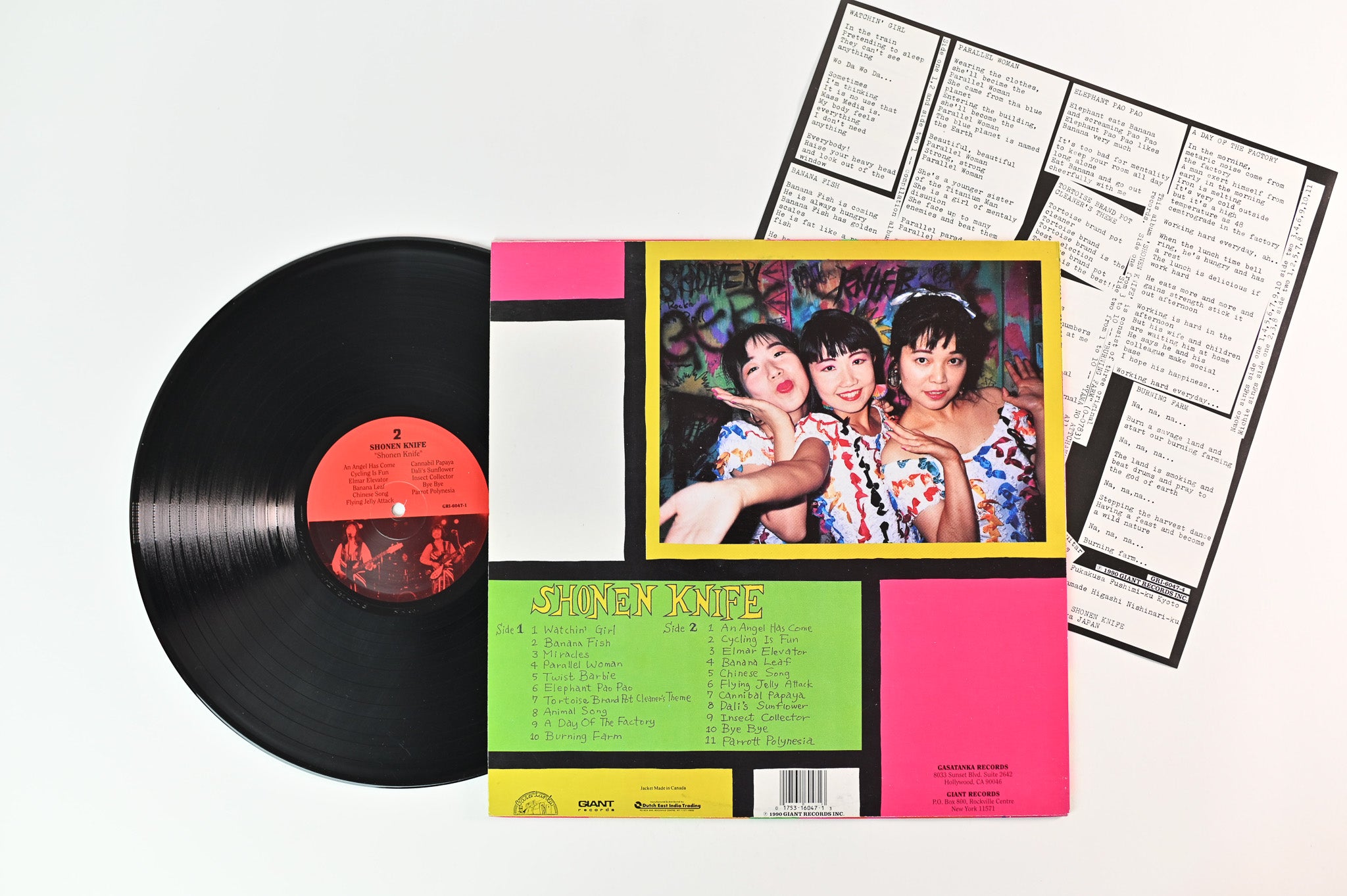 Shonen Knife - Shonen Knife on Giant Records / Gasatanka Records