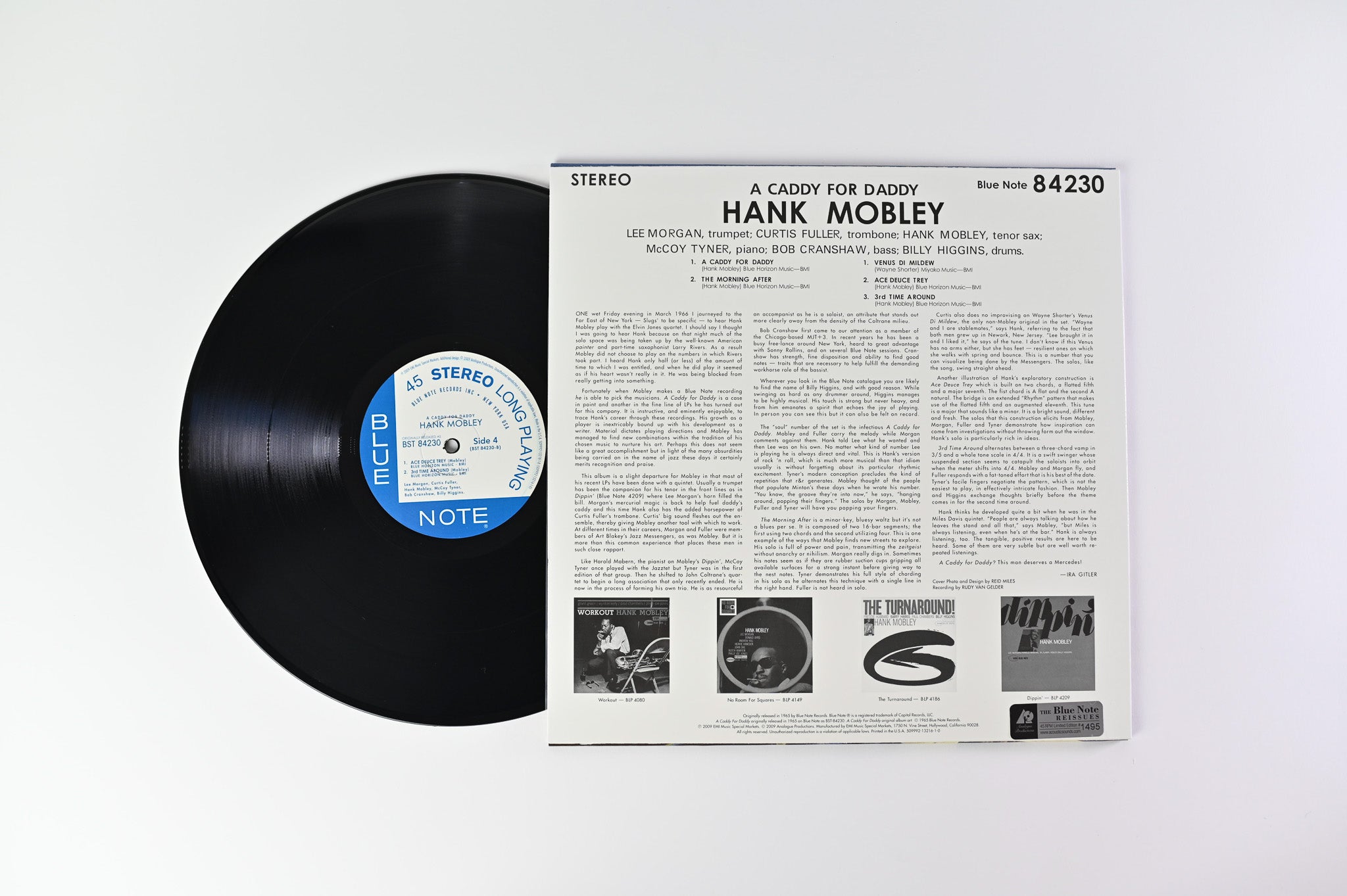 Hank Mobley - A Caddy For Daddy on Blue Note Analogue Productions Reissue Numbered 45 RPM