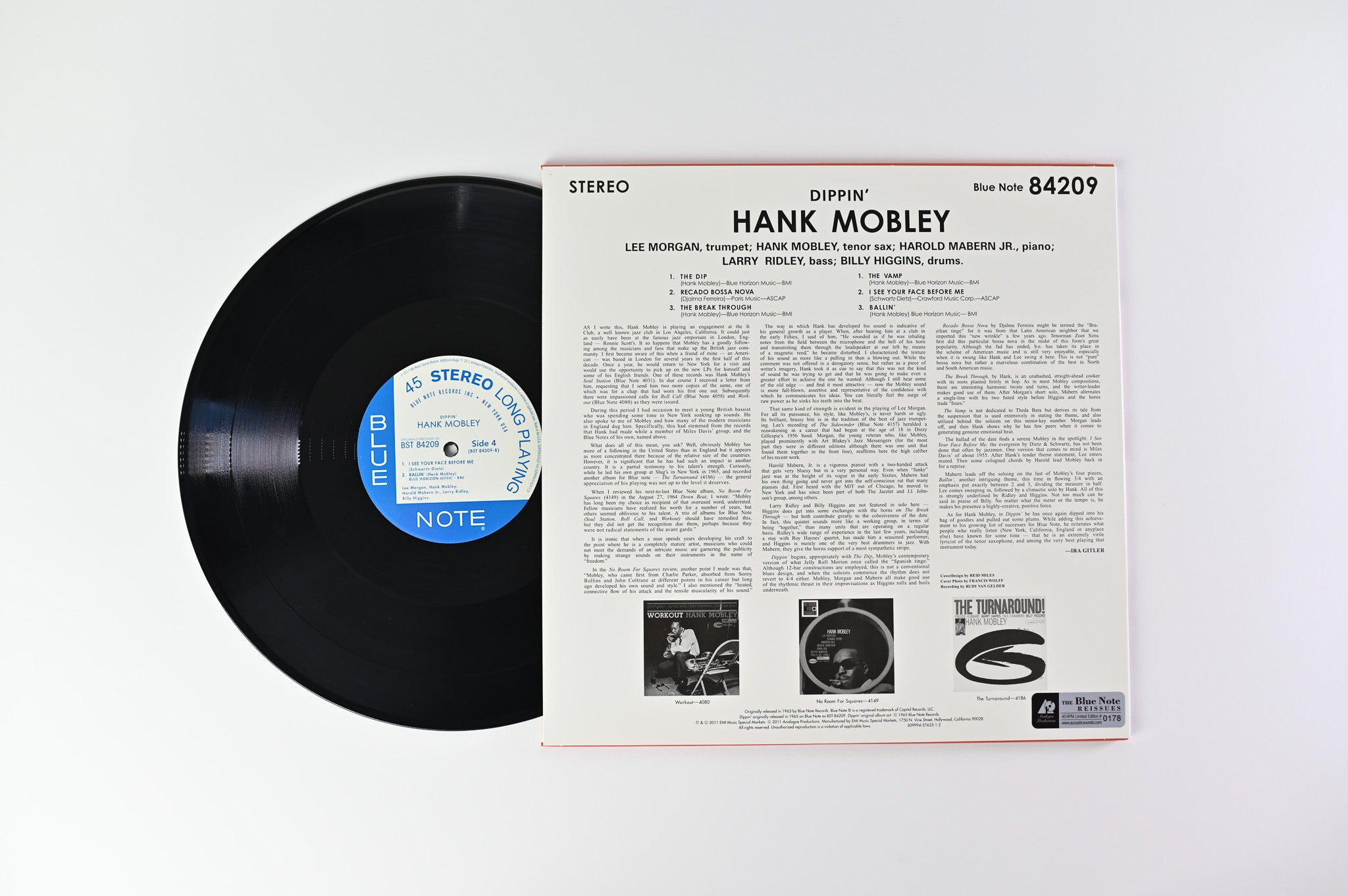 Hank Mobley - Dippin' on Blue Note Analogue Productions Reissue Numbered 45 RPM