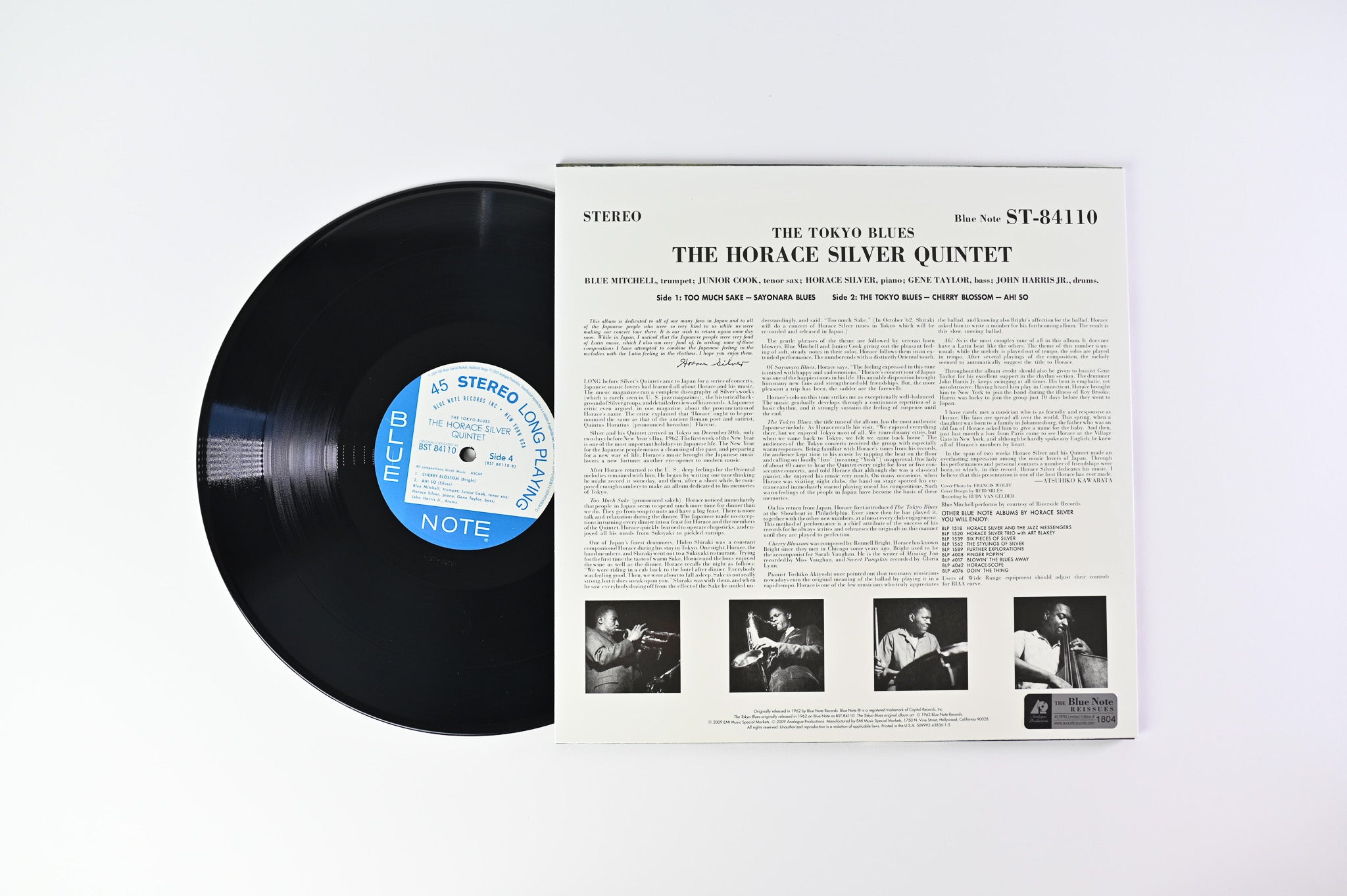 The Horace Silver Quintet - The Tokyo Blues on Blue Note Analogue Productions Reissue Numbered 45 RPM