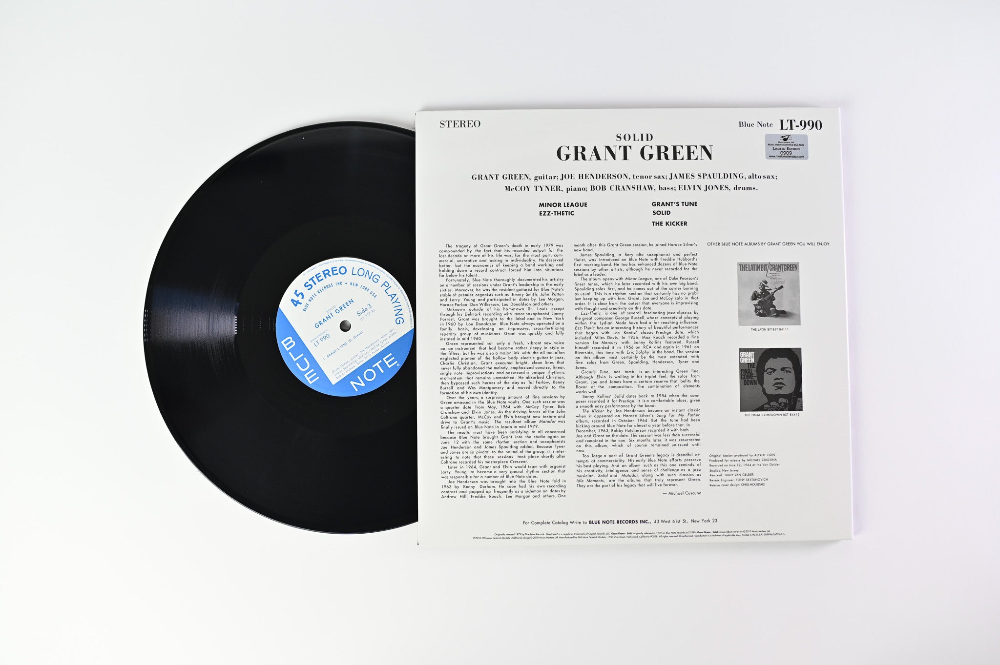 Grant Green - Solid on Blue Note Music Matters Ltd Reissue Numbered 45 RPM