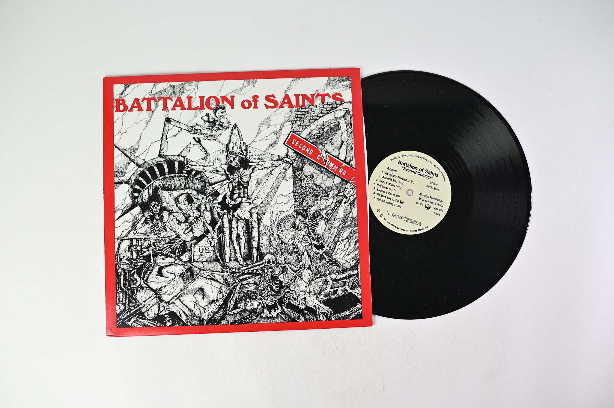 Battalion Of Saints - Second Coming on Nutrons Records / Enigma Records - Unofficial pressing