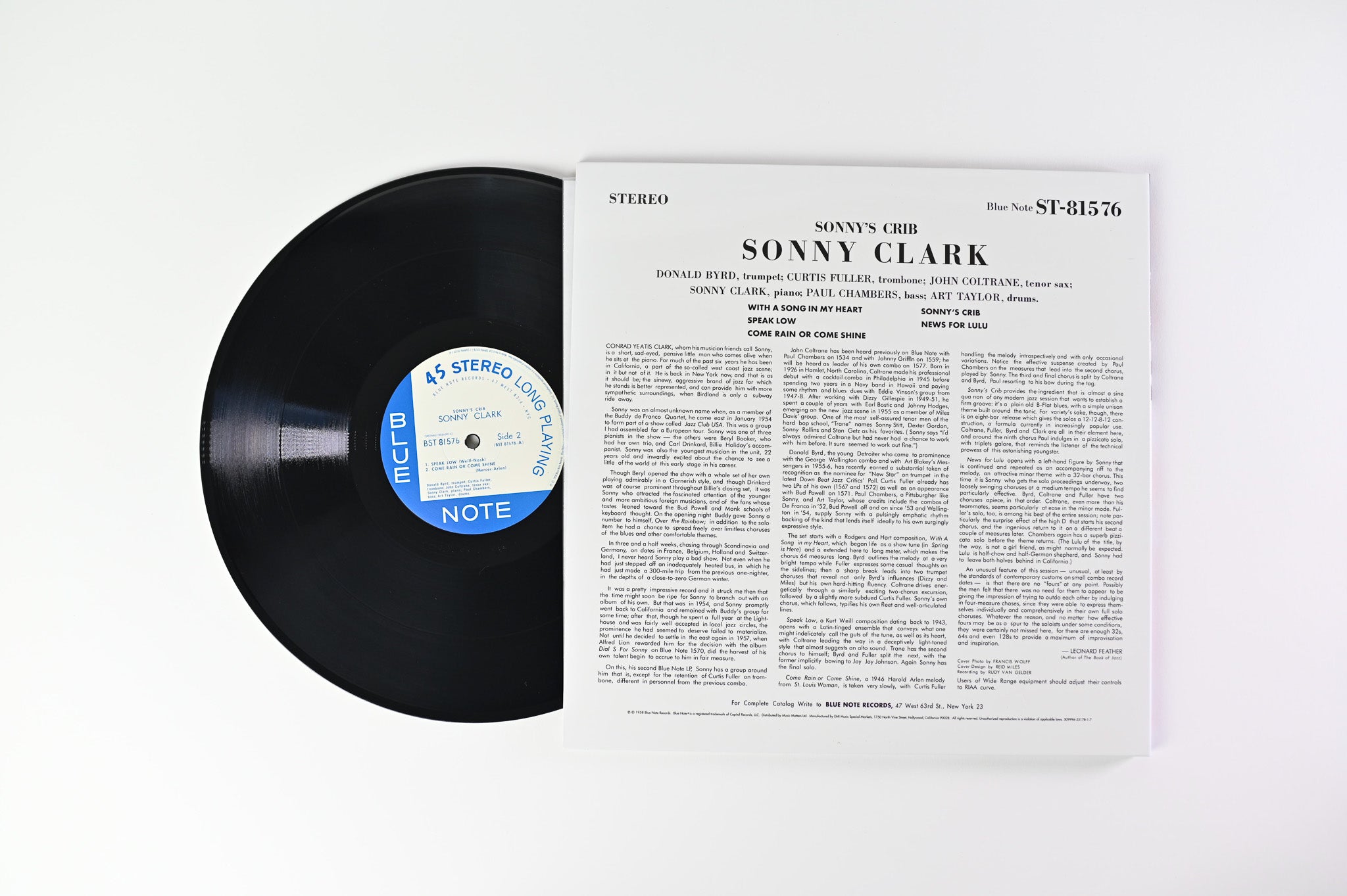 Sonny Clark - Sonny's Crib on Blue Note Music Matters Ltd 45 RPM Reissue