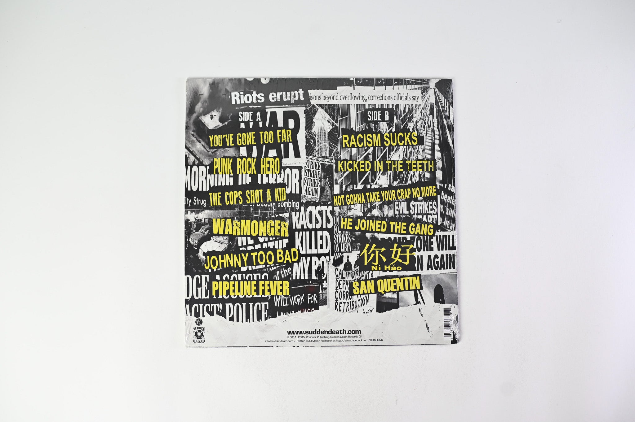 D.O.A. - Hard Rain Falling on Sudden Death Records - Sealed