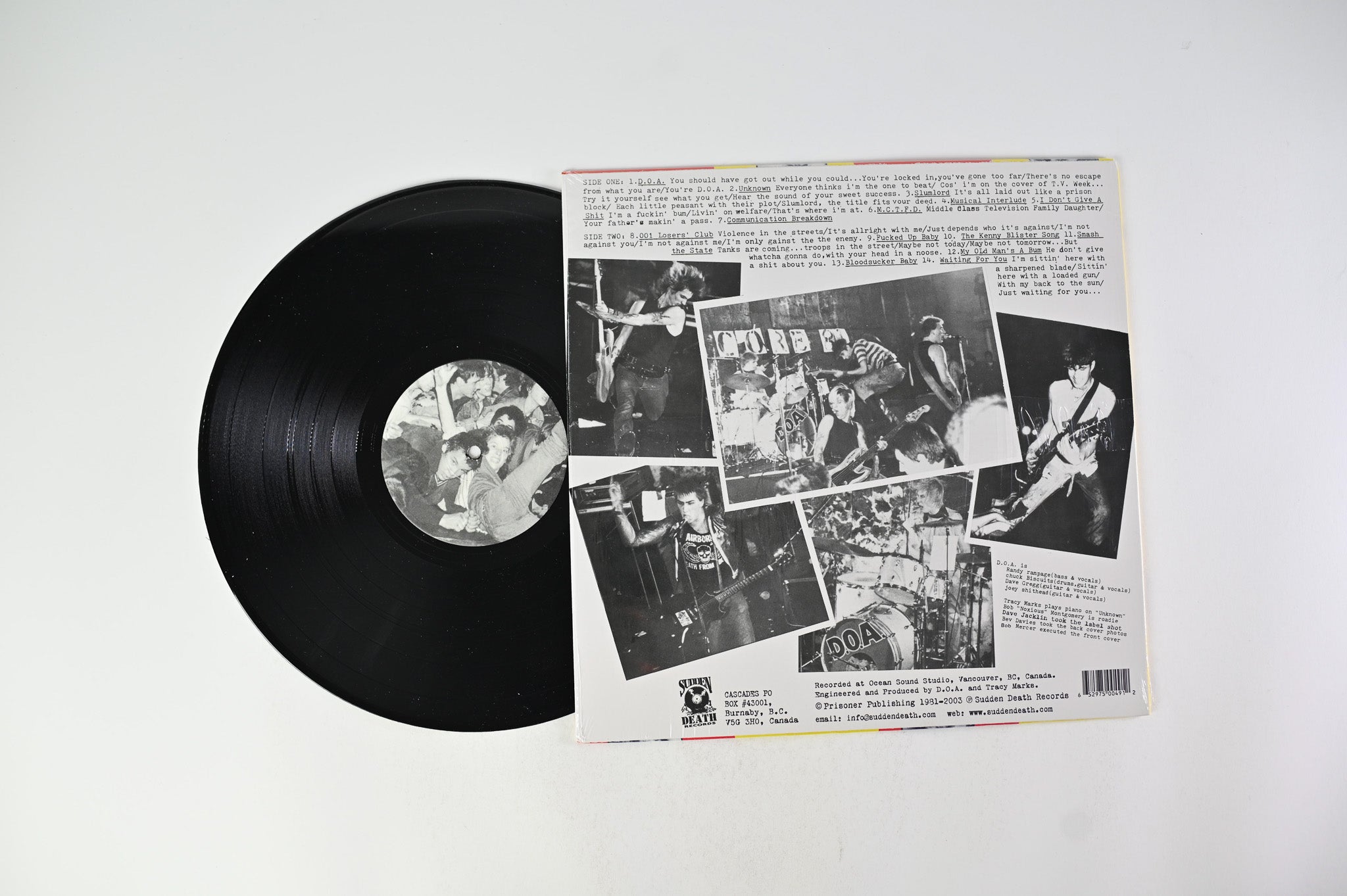 D.O.A. - Hardcore '81 on Sudden Death Records