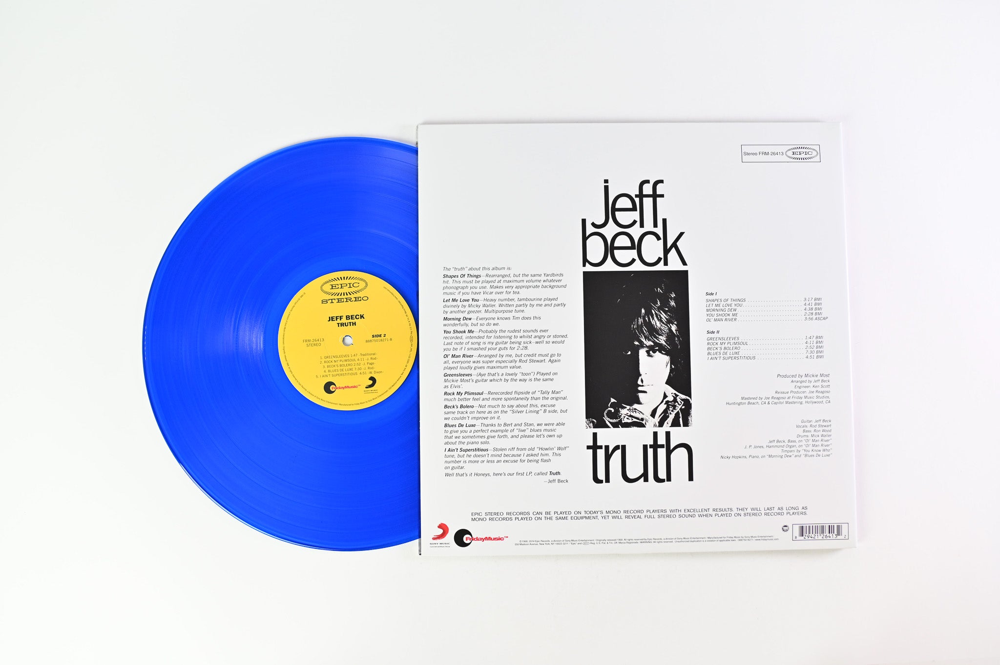 Jeff Beck - Truth on Sony/Friday Music RSD Reissue Blue Transparent Vinyl