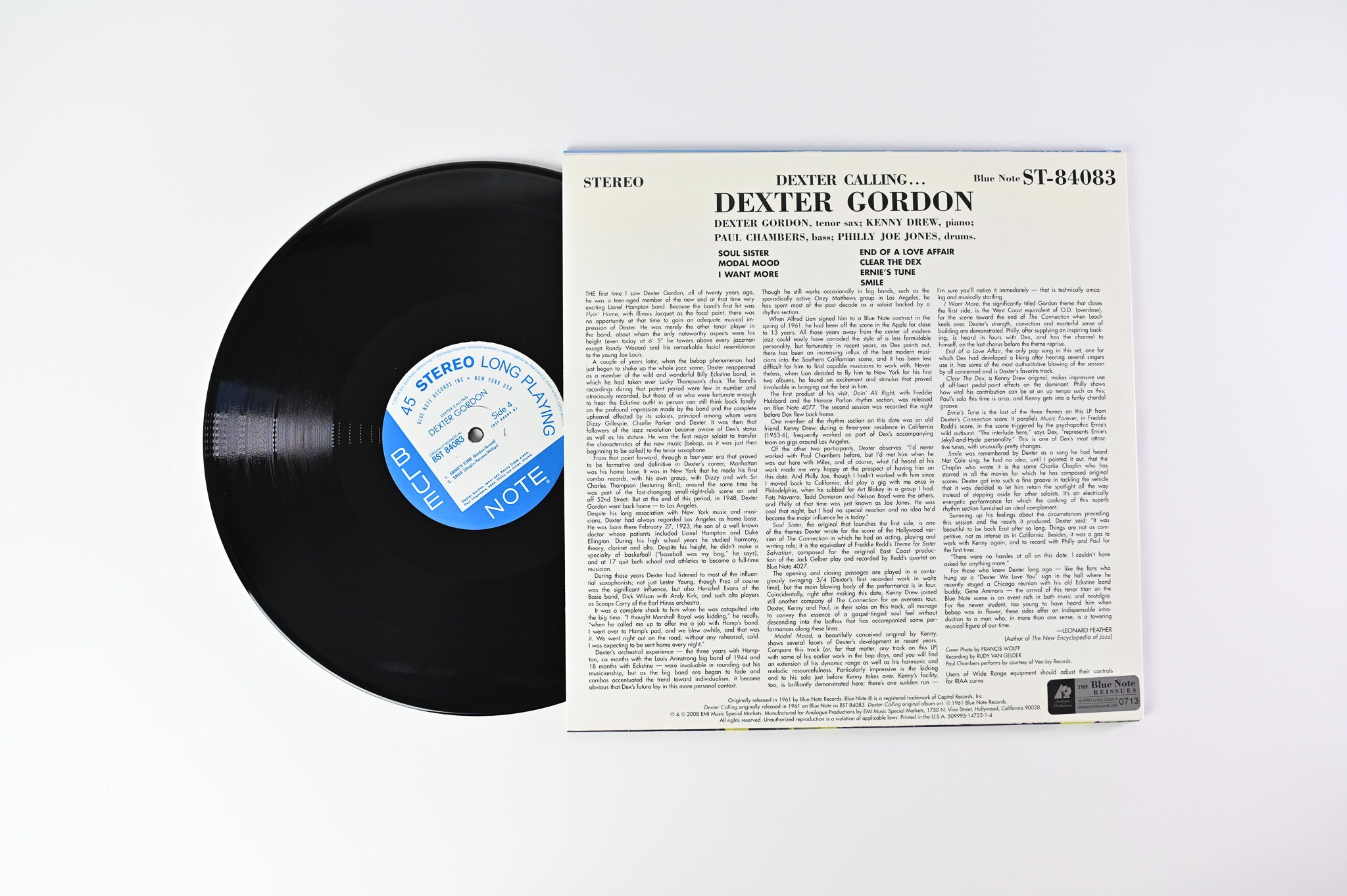 Dexter Gordon - Dexter Calling on Blue Note Analogue Productions Ltd 45 RPM Numbered Reissue
