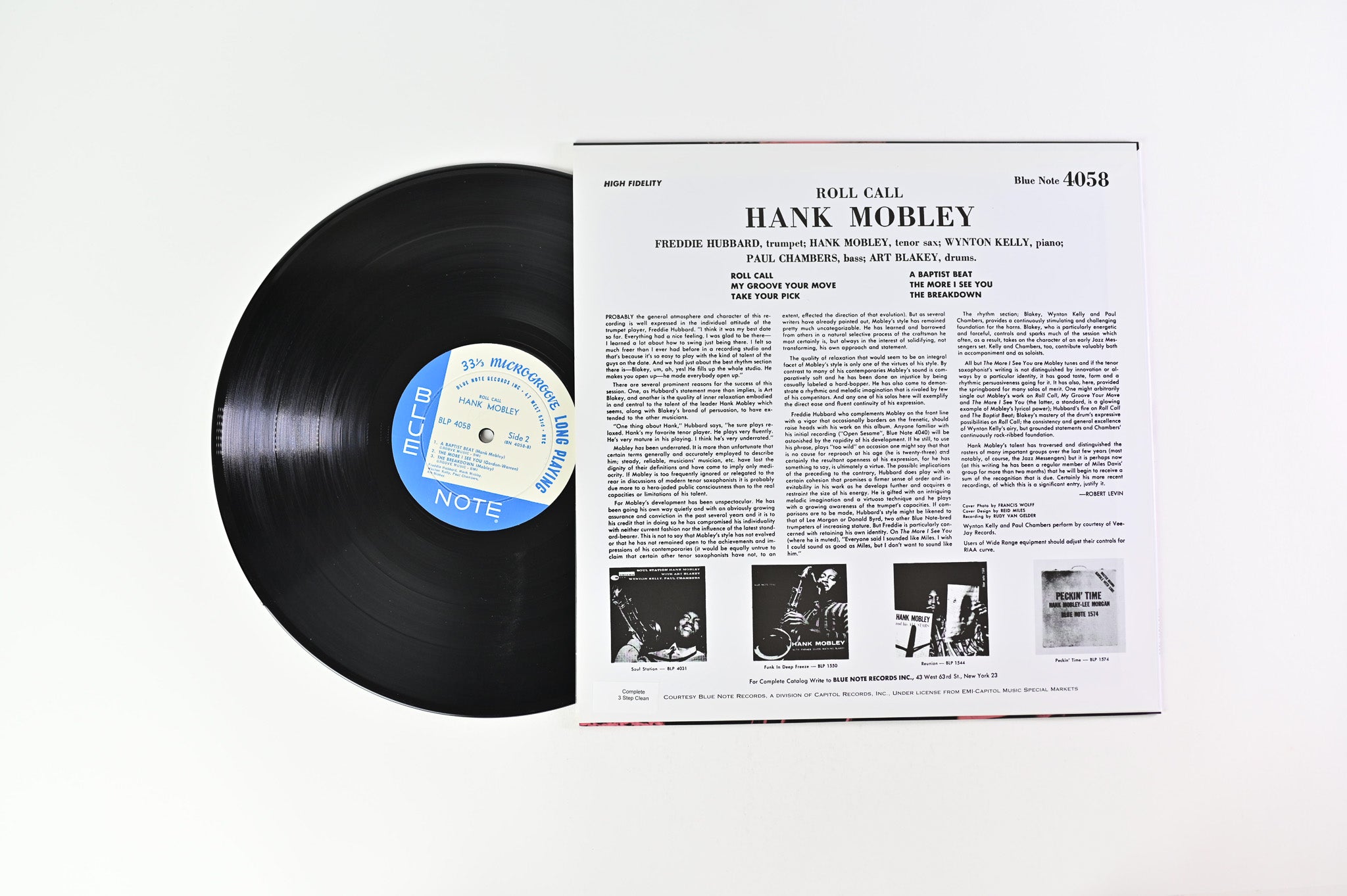 Hank Mobley - Roll Call on Blue Note/Classic Records Mono Reissue 200g
