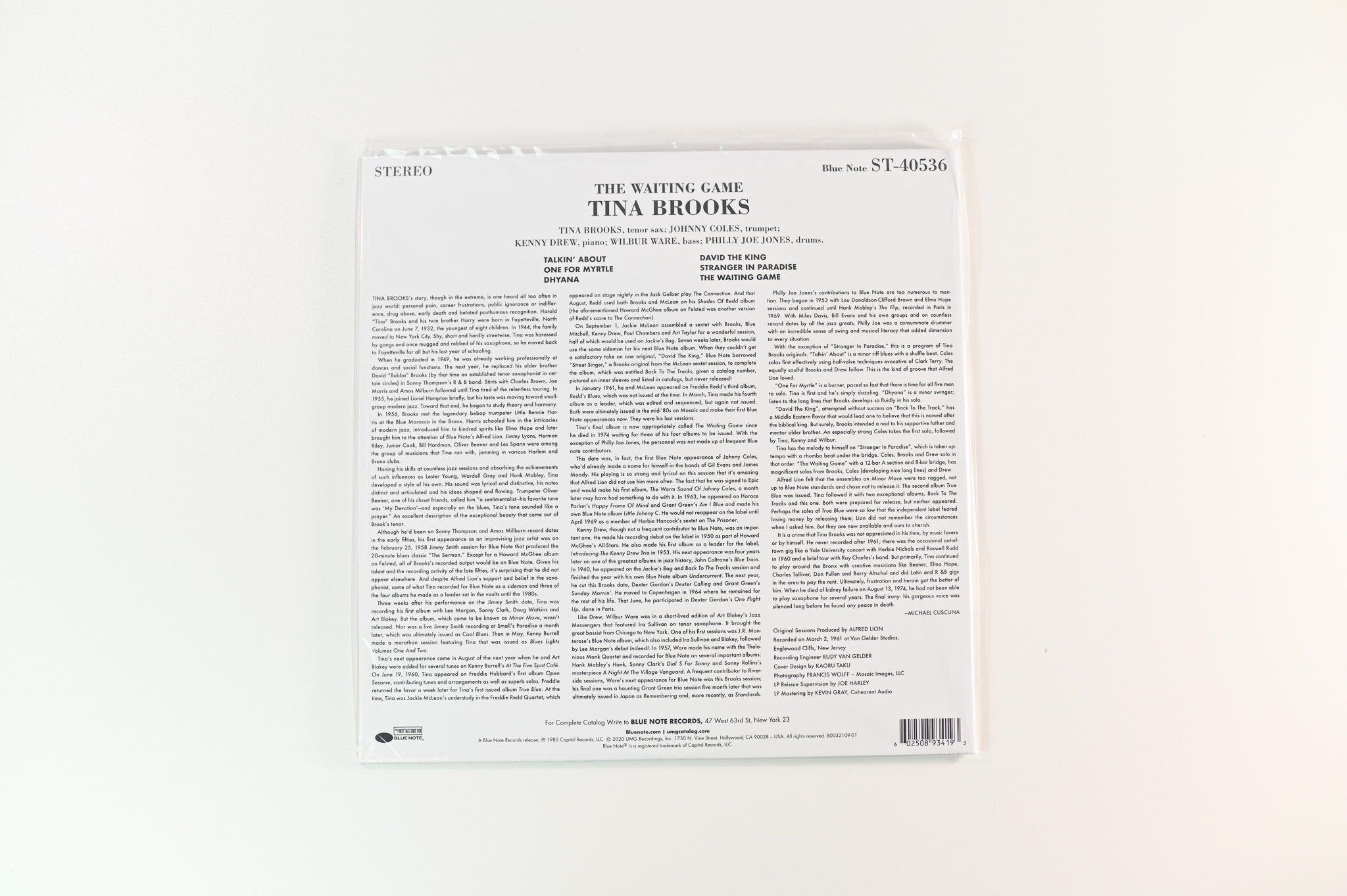 Tina Brooks - The Waiting Game on Blue Note Tone Poet Series Reissue Sealed