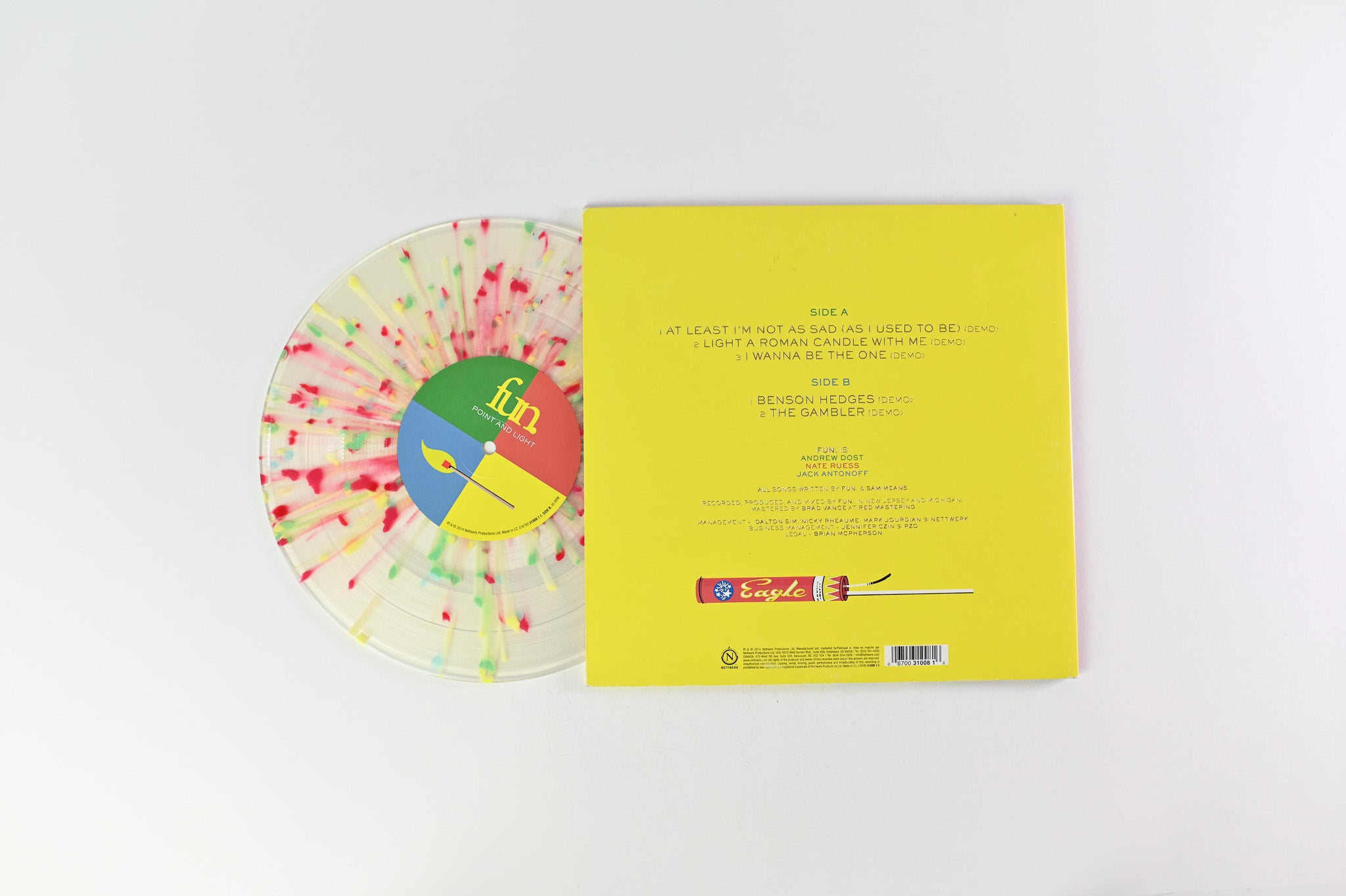Fun. - Point And Light on Nettwerk RSD 2014 Ltd Rainbow Splatter 10" EP