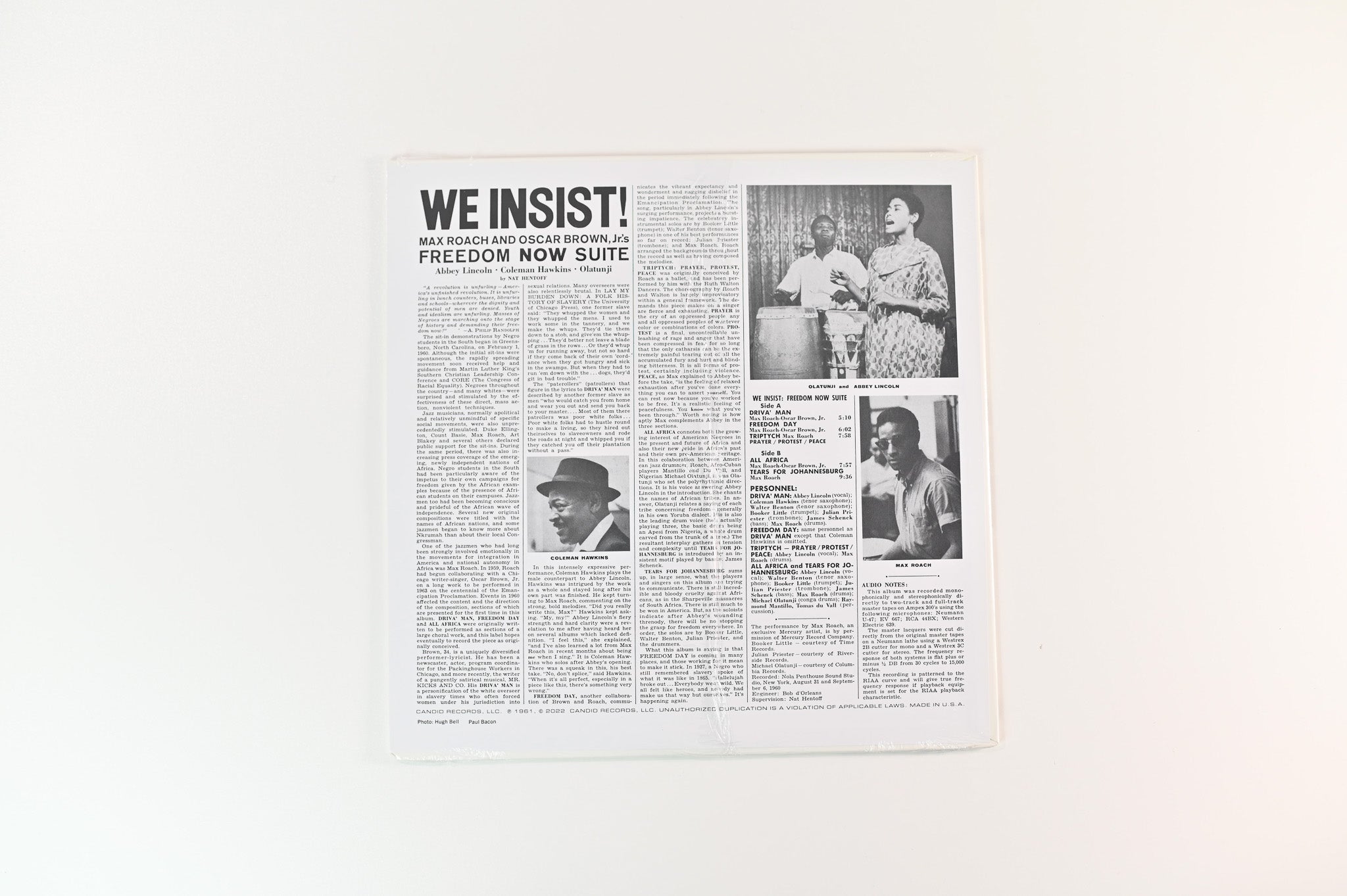 Max Roach - We Insist! Max Roach's Freedom Now Suite on Candid RSD 2022 Clear Vinyl Reissue Sealed