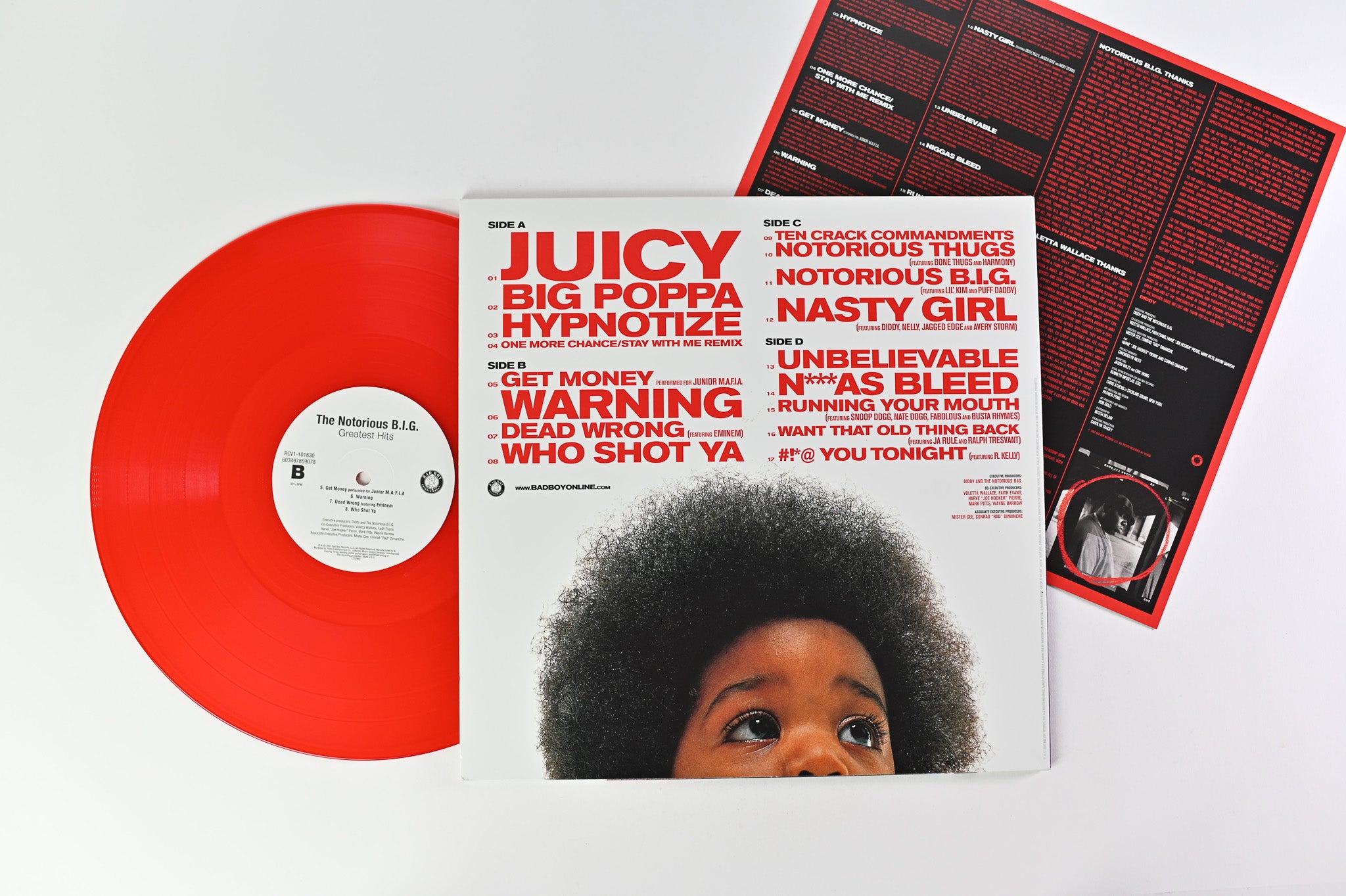 Notorious B.I.G. - Greatest Hits on Bad Boy Ltd Red Vinyl Reissue