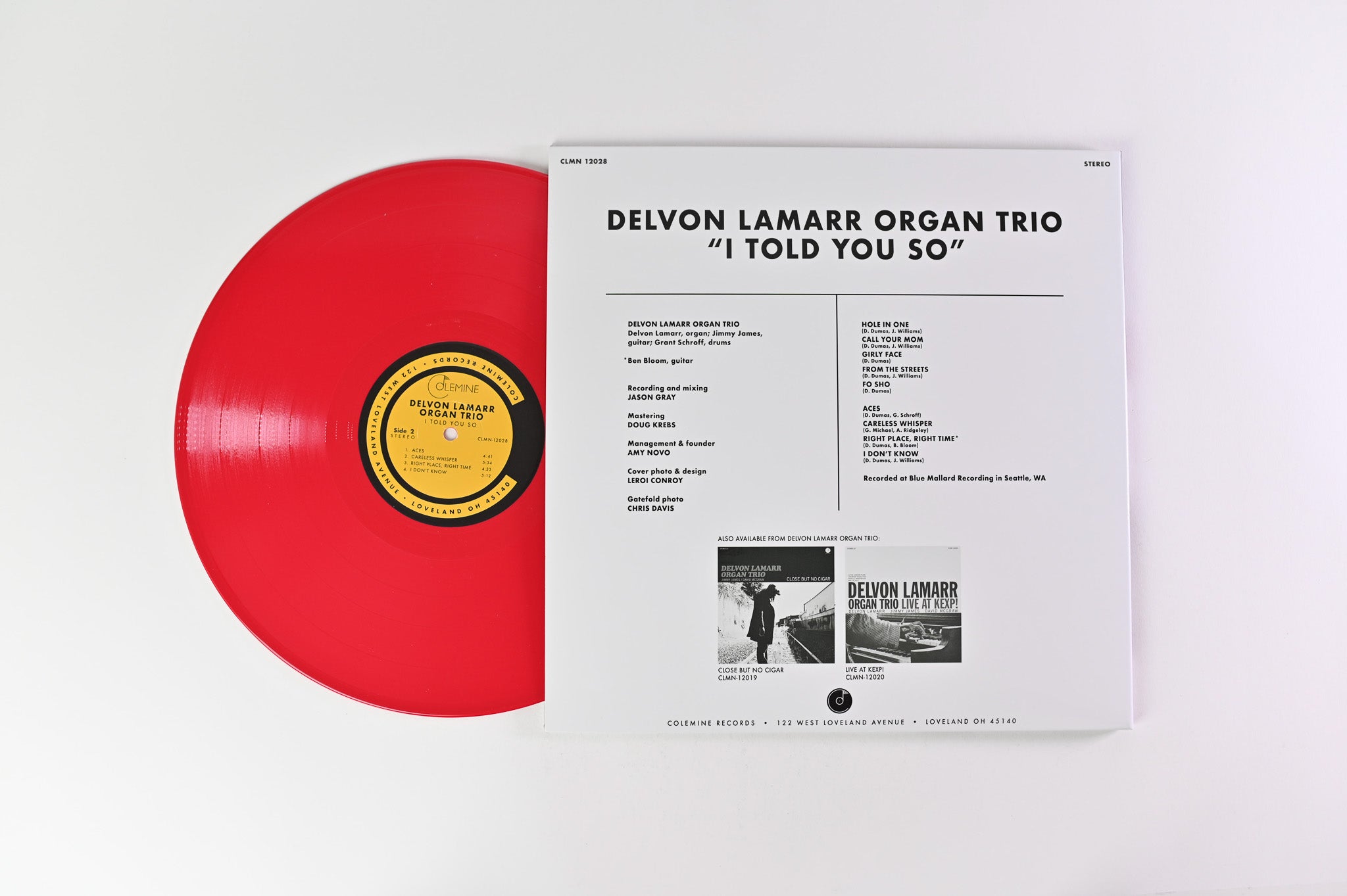 Delvon Lamarr Organ Trio - I Told You So on Colemine Ltd Opaque Red