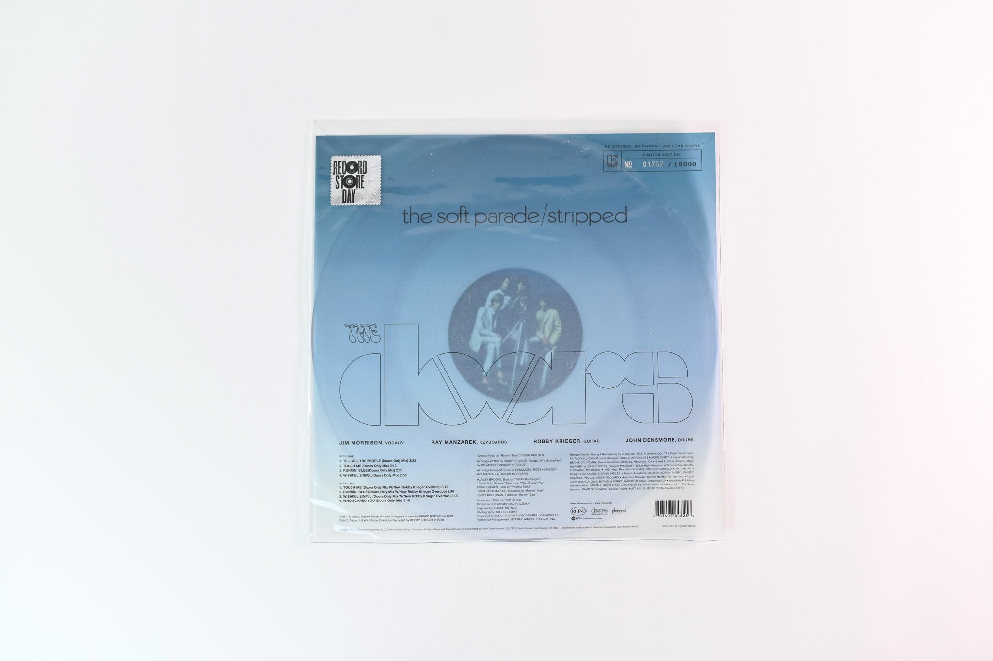 The Doors - The Soft Parade / Stripped on Rhino/Elektra Ltd. RSD Numbered on Clear Vinyl