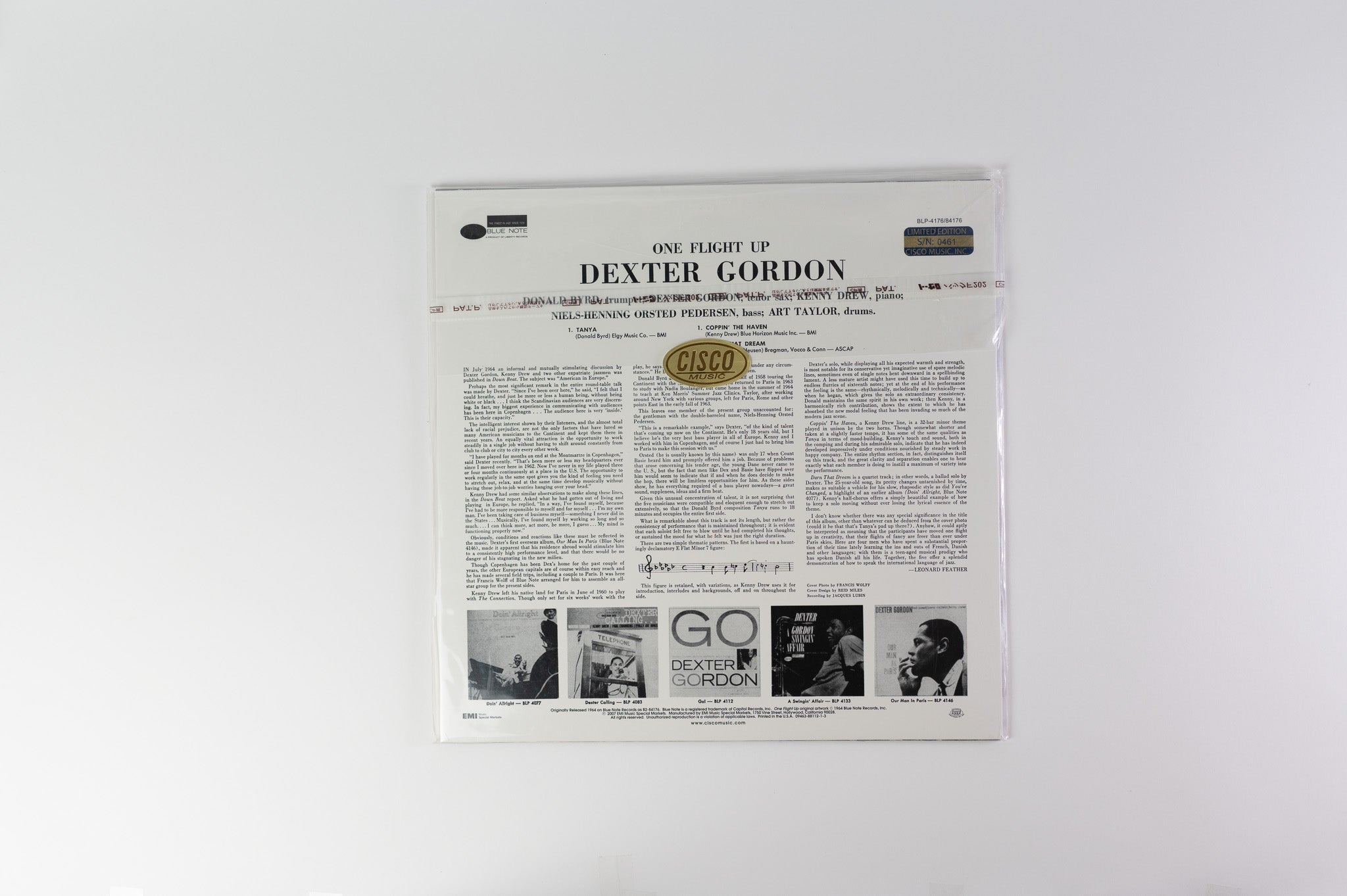 Dexter Gordon - One Flight Up Cisco Music Ltd Numbered Sealed