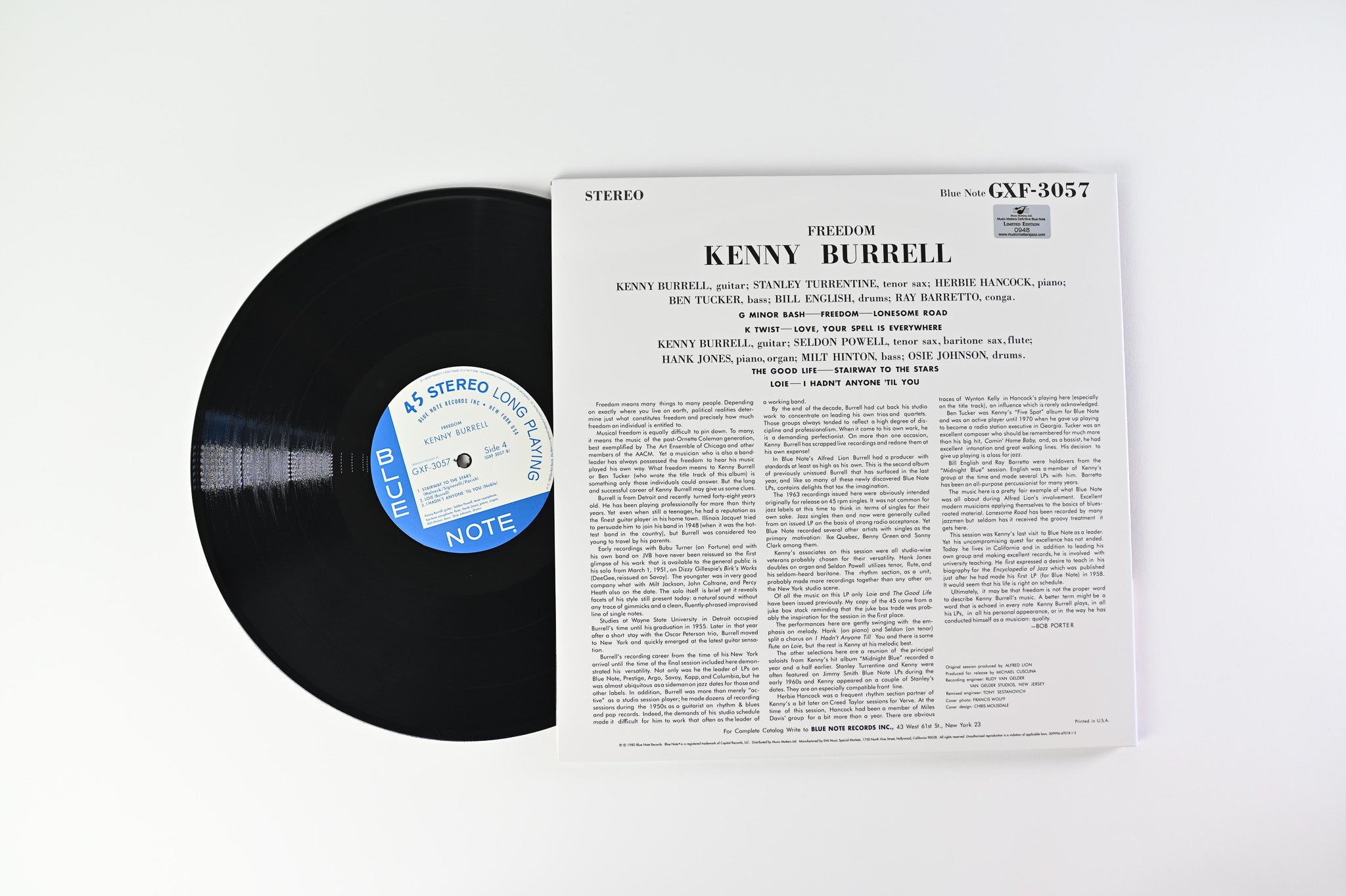 Kenny Burrell - Freedom on Blue Note Music Matters Ltd Numbered Reissue 45 RPM